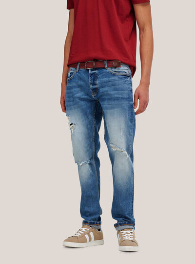 Jeans Alcott skinny fit con strappi cotone organico
