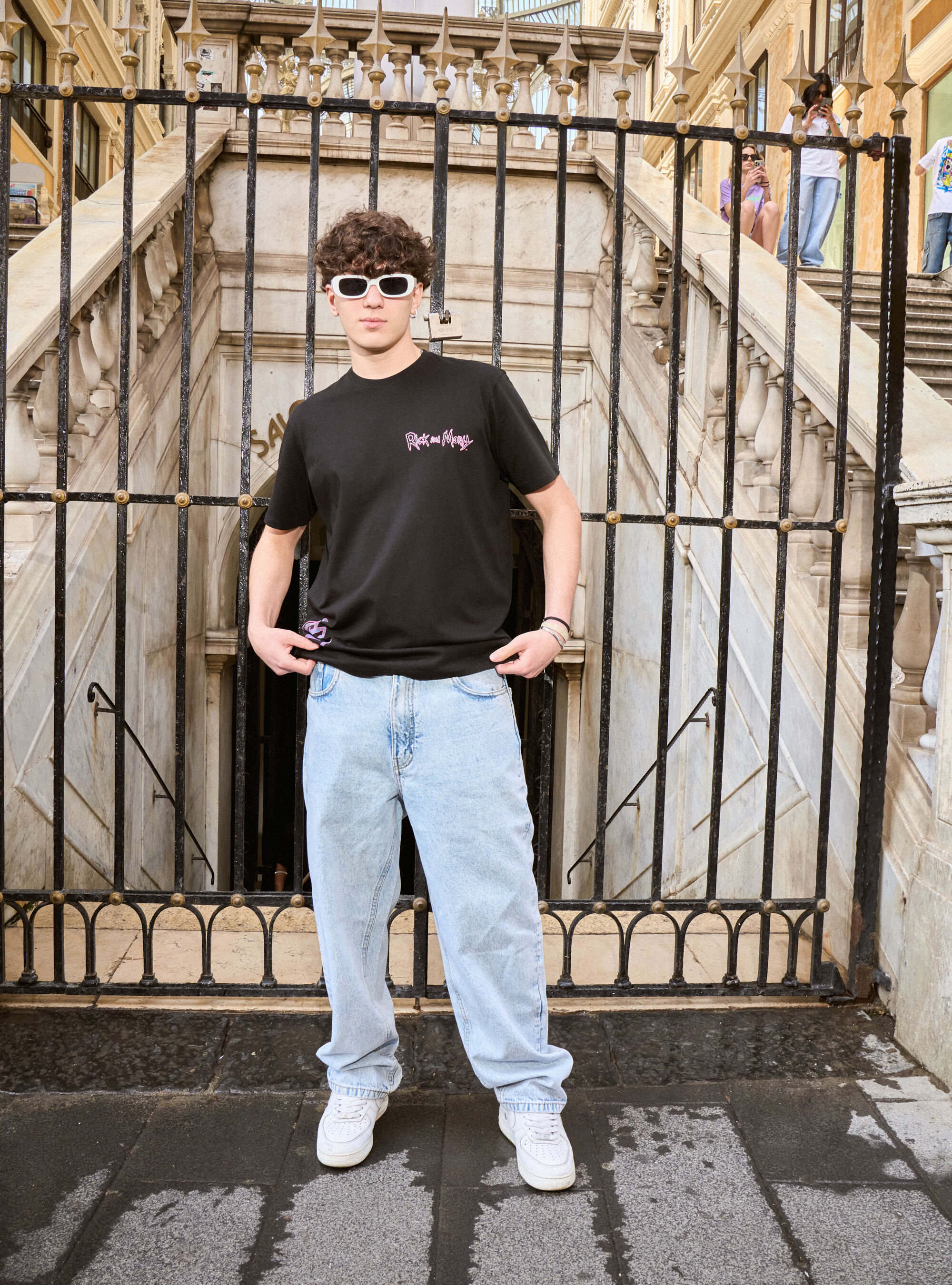 T-shirt rick and morty, BK1 BLACK