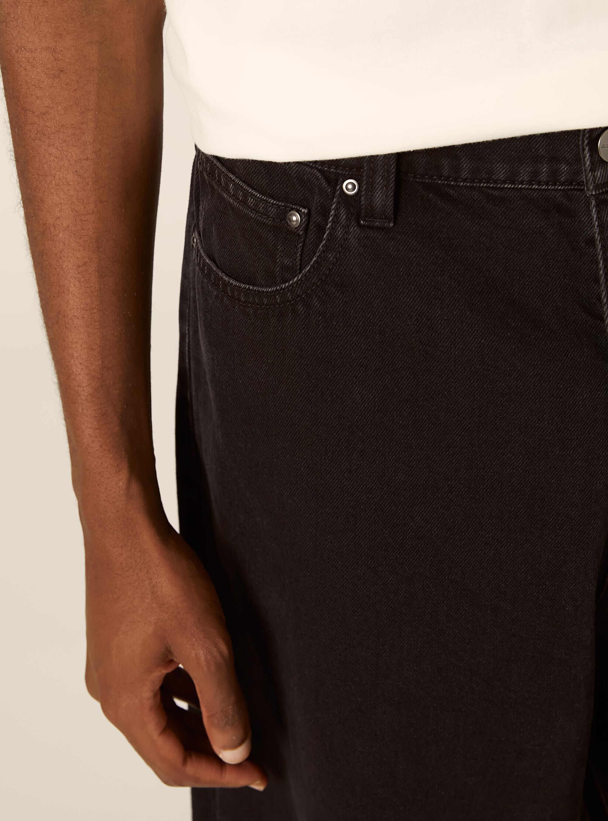 Loose Fit Jorts, BK1 BLACK