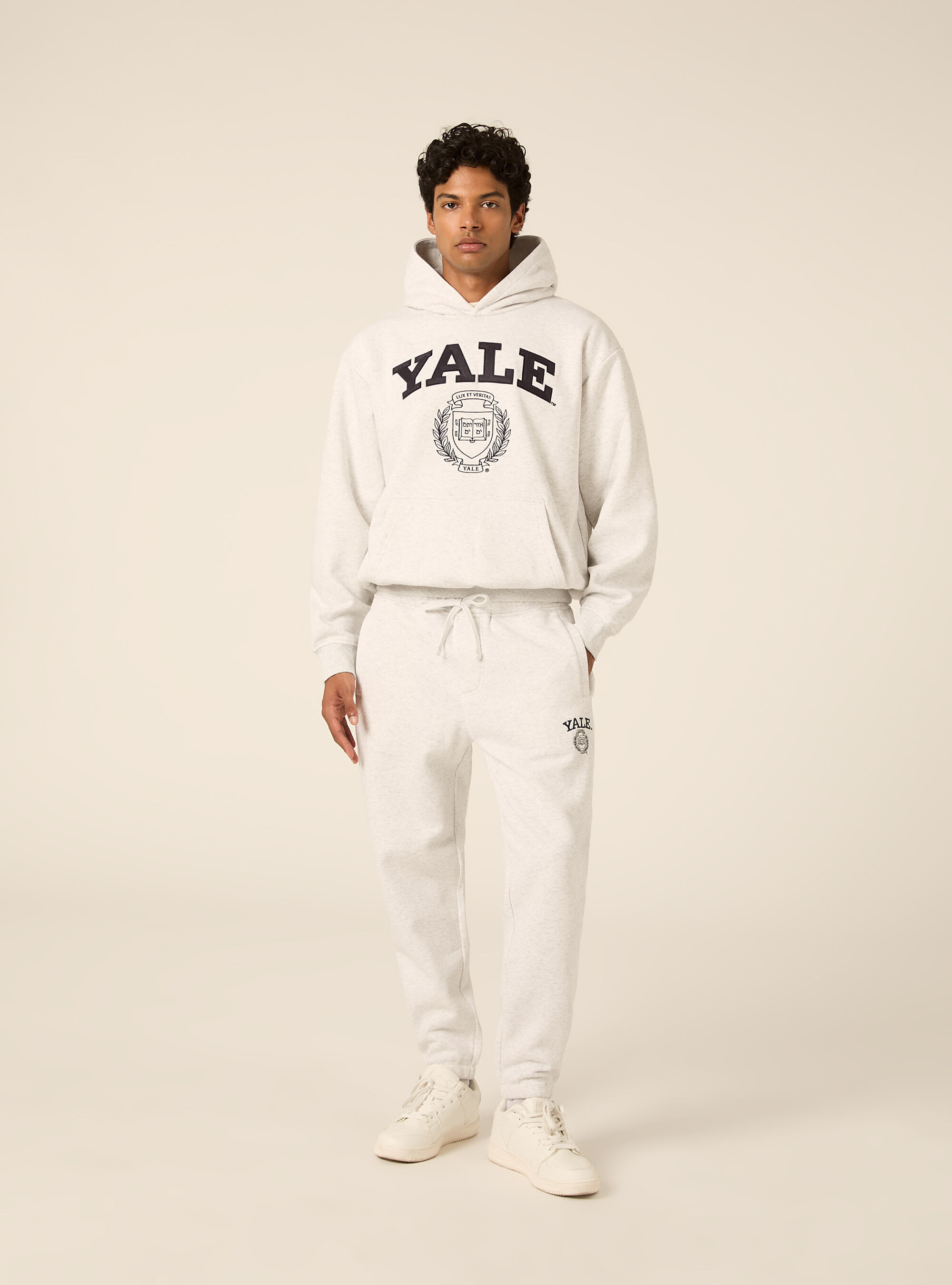 Felpa con cappuccio boxy licenza yale