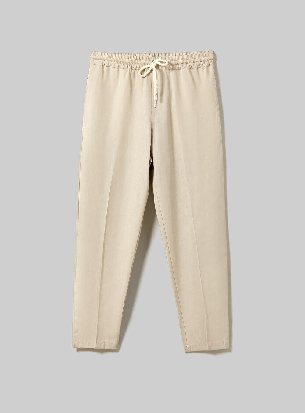 Pantaloni jogger misto lino