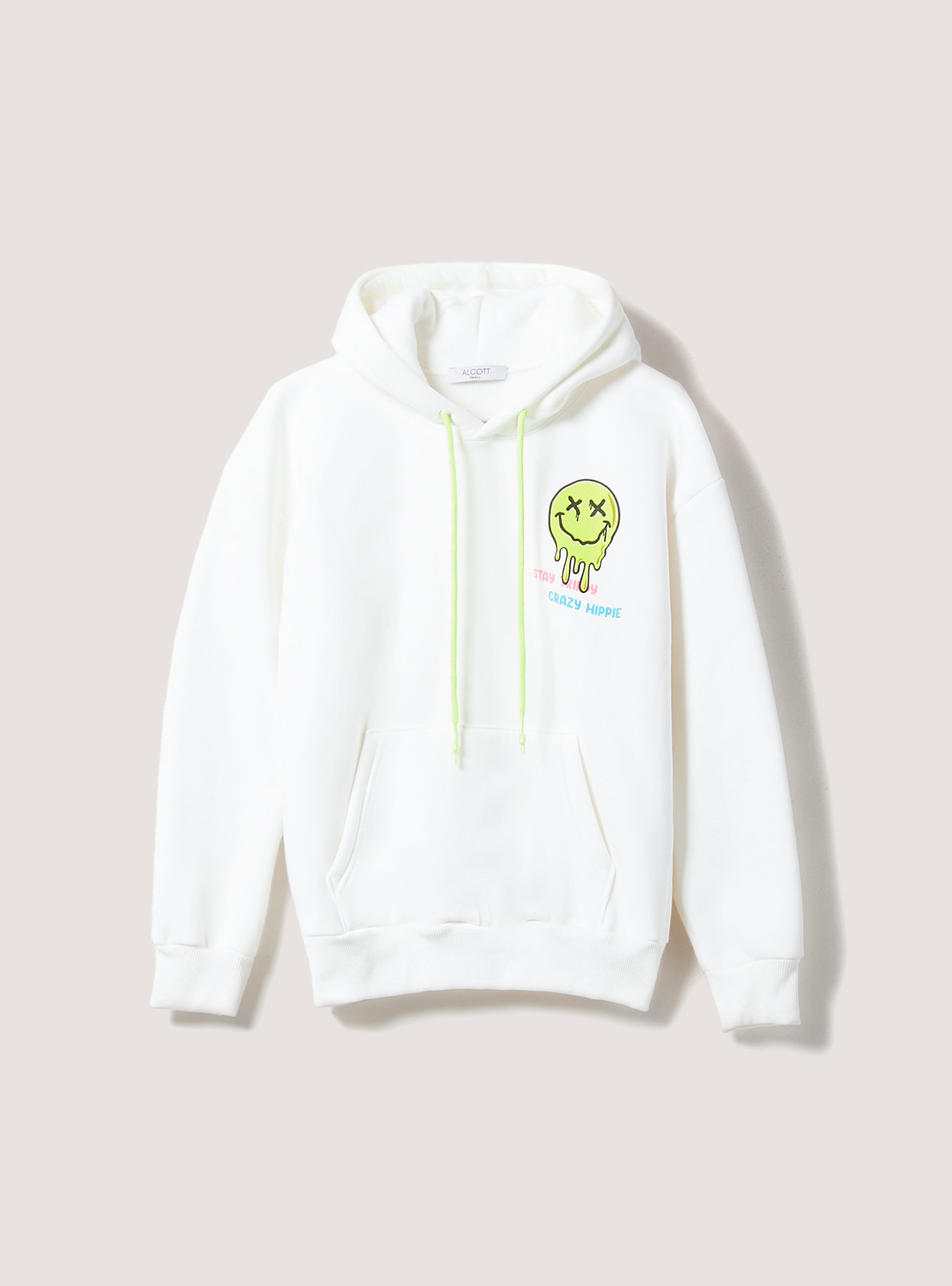 Felpa con stampa Smile Collection, WH1 OFF WHITE