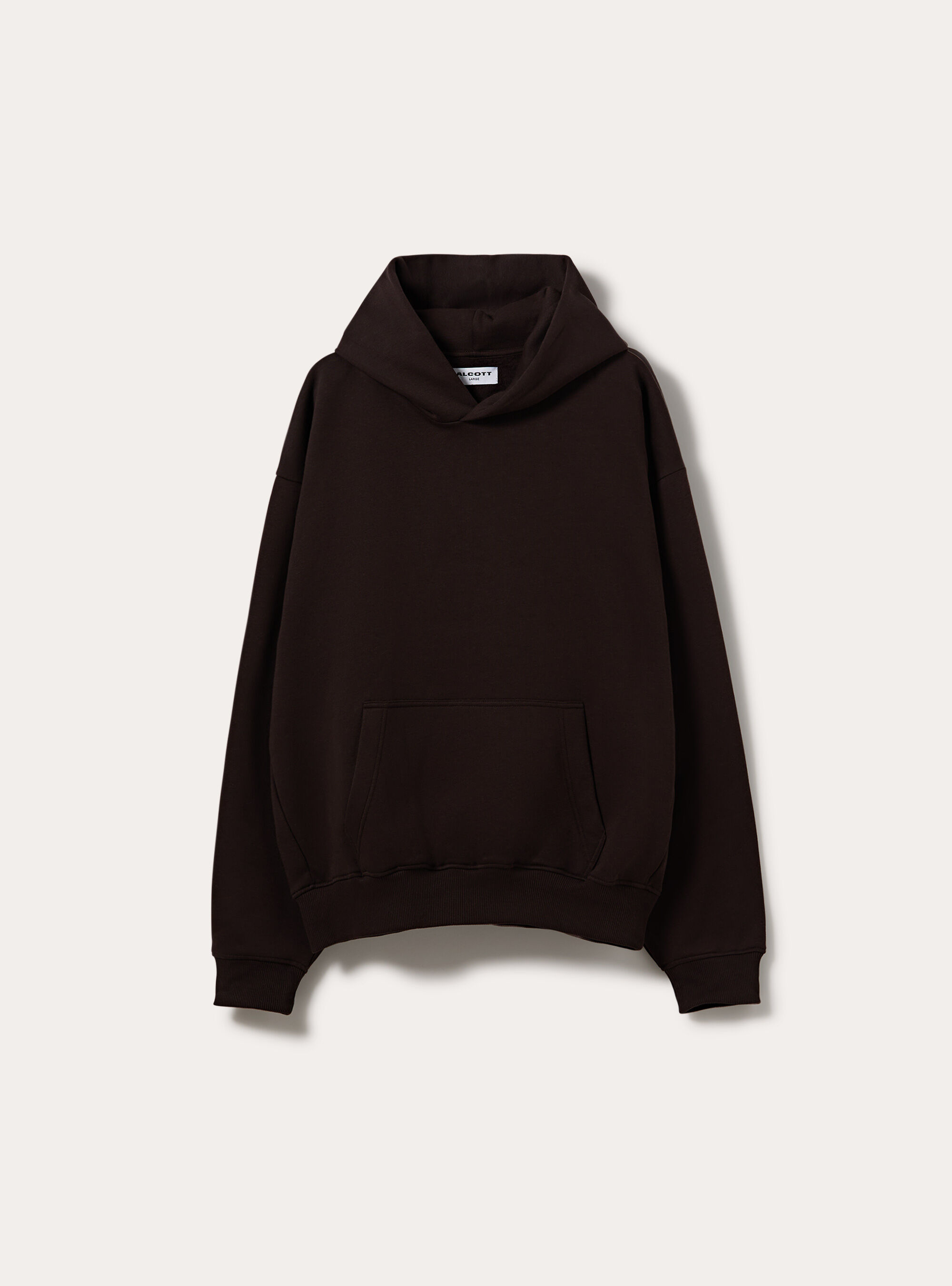Felpa con cappuccio boxy fit, BR1 BROWN DARK