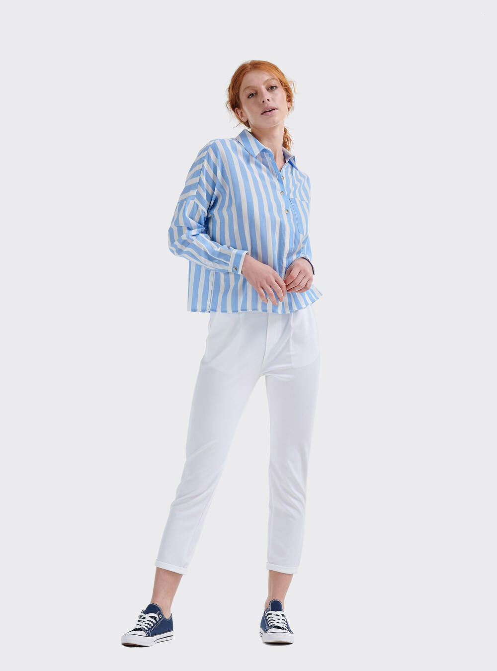 Camicie Blusa Celeste Donna Outfit Blusa Celeste Camicia Celeste