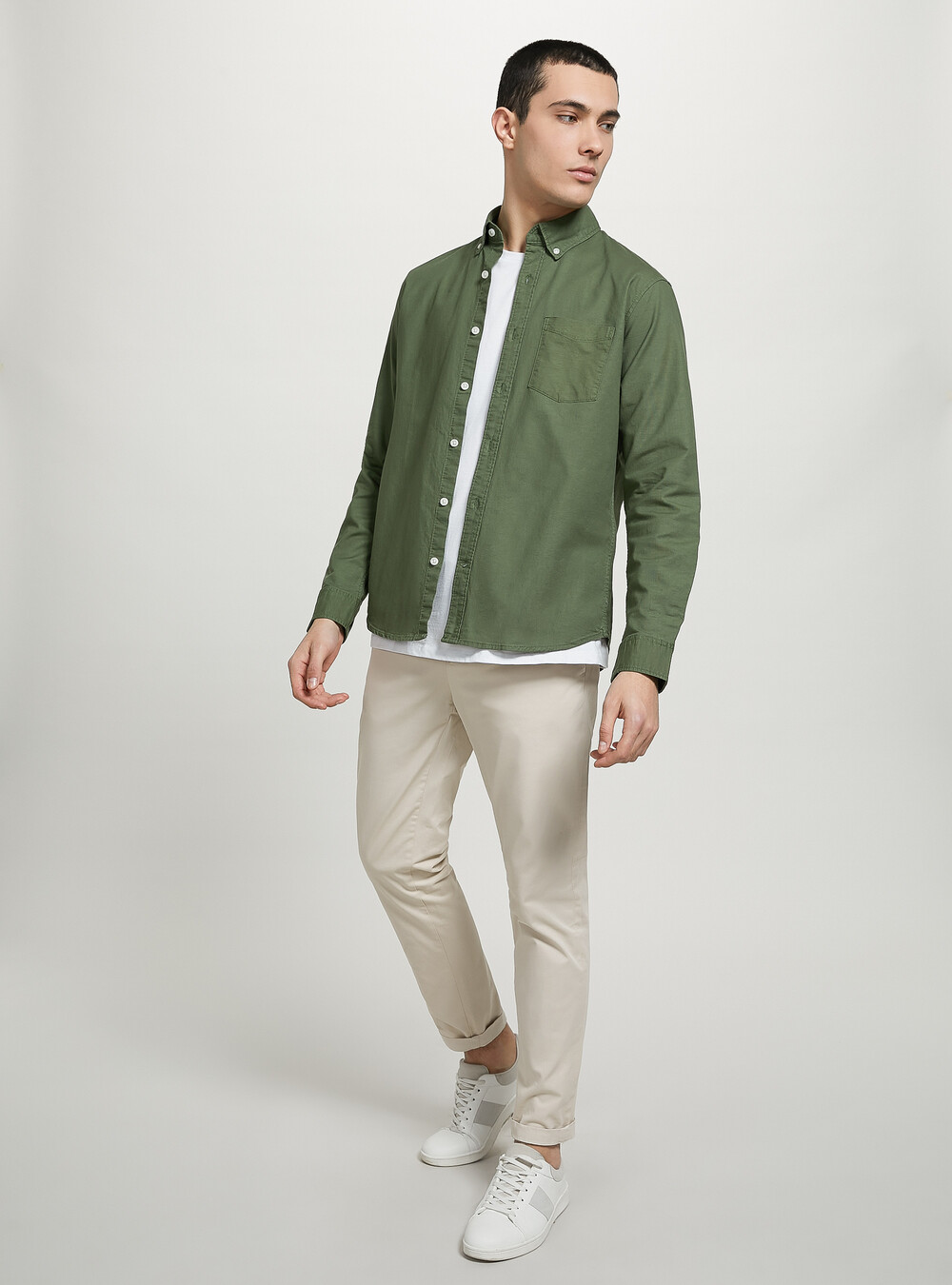 Camicia Da Uomo FYLTR In Tinta Unita, Vestibilit Regolare FYLSS23MS 015mythical Olive Xl~p124203204 Camicia Da Uomo FYLTR In Tinta Unita, Vestibilit Regolare FYLSS23MS 015mythical Olive Xl~p124203204