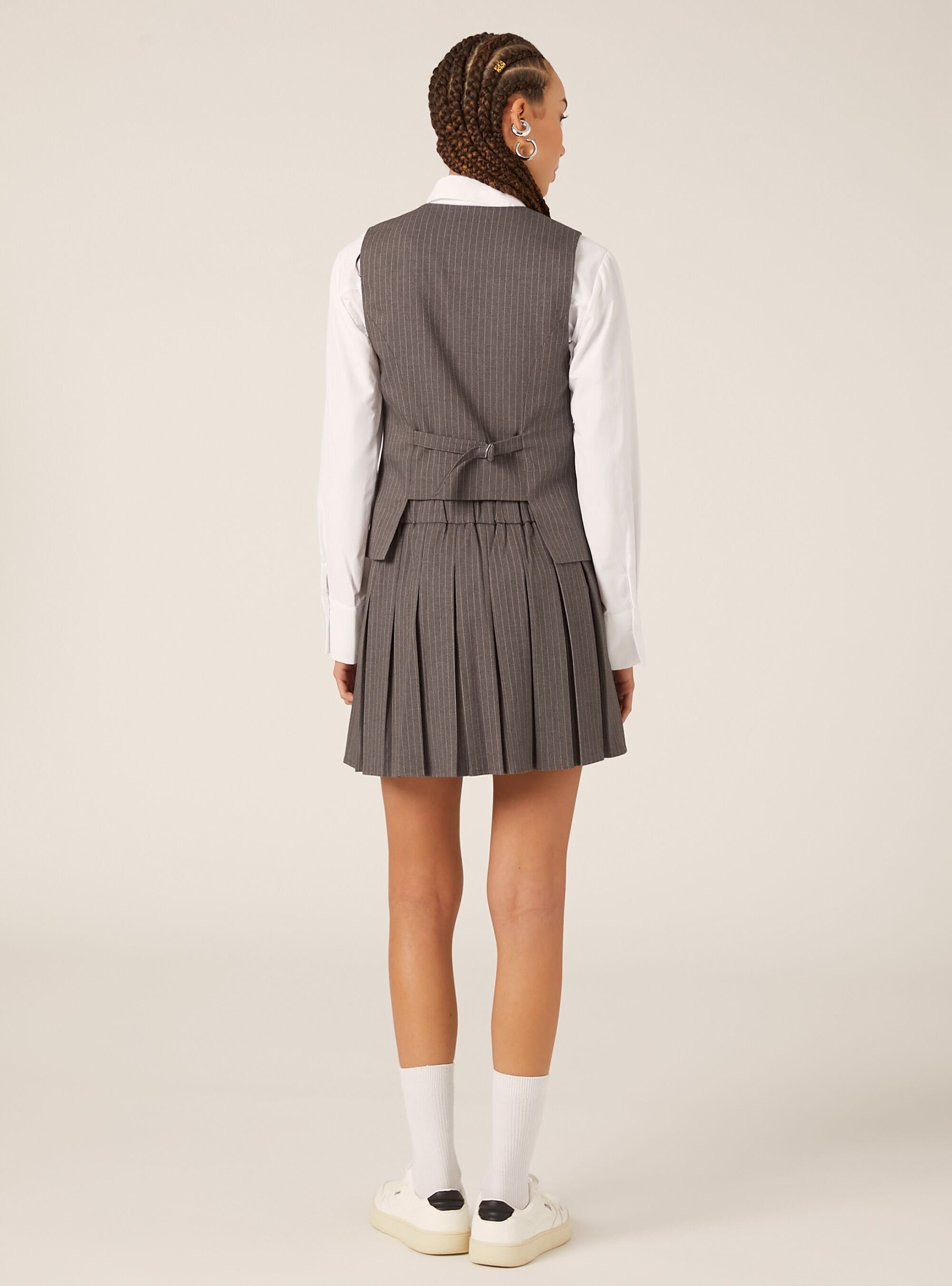 Chaleco estampado, MGY1 GREY MEL DARK