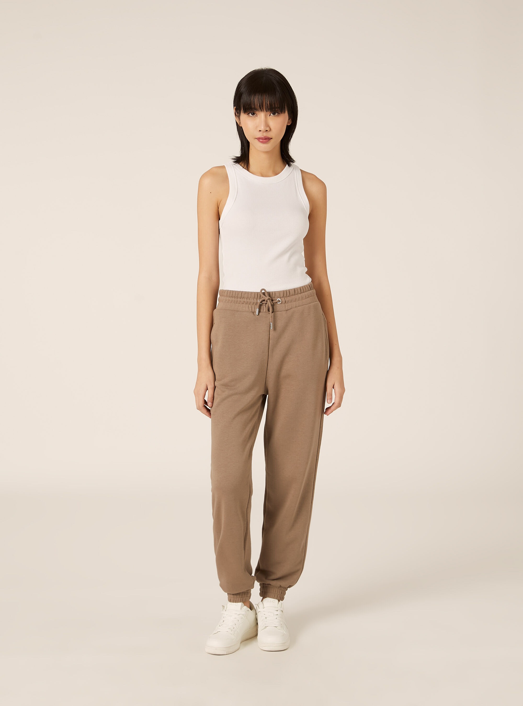 Jogginghose aus Sweatshirtstoff, BR3 BROWN LIGHT