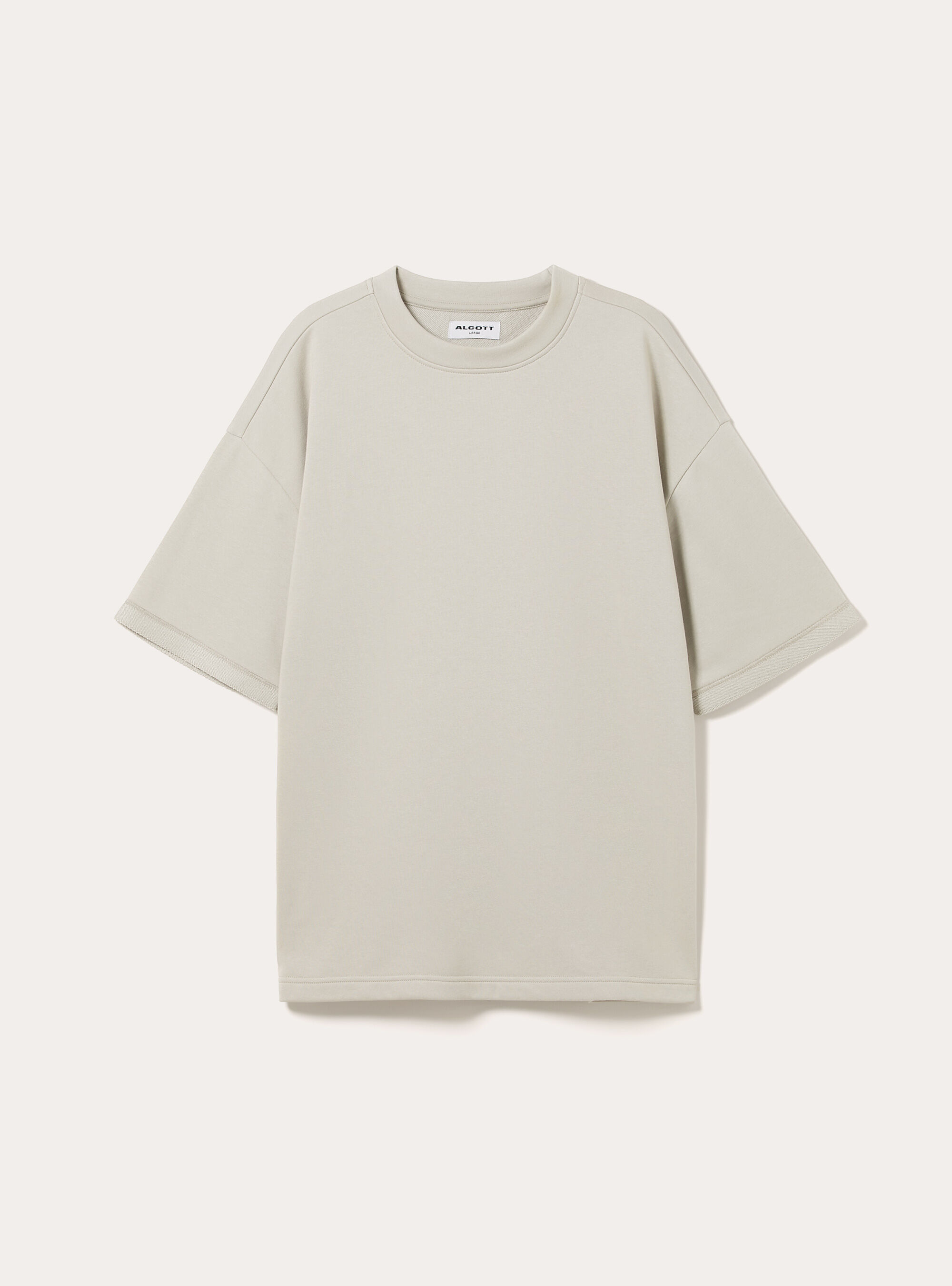 Maglietta in felpa oversize, BG1 BEIGE DARK