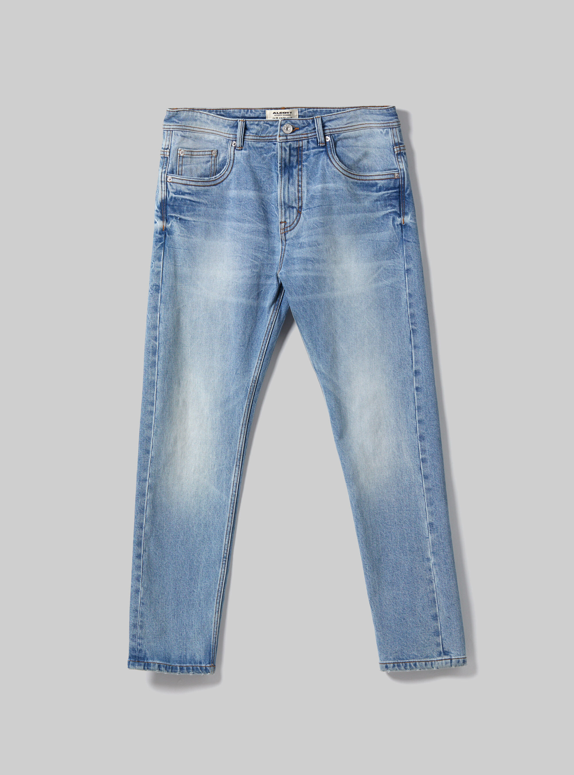 Slim fit cotton jeans hot sale