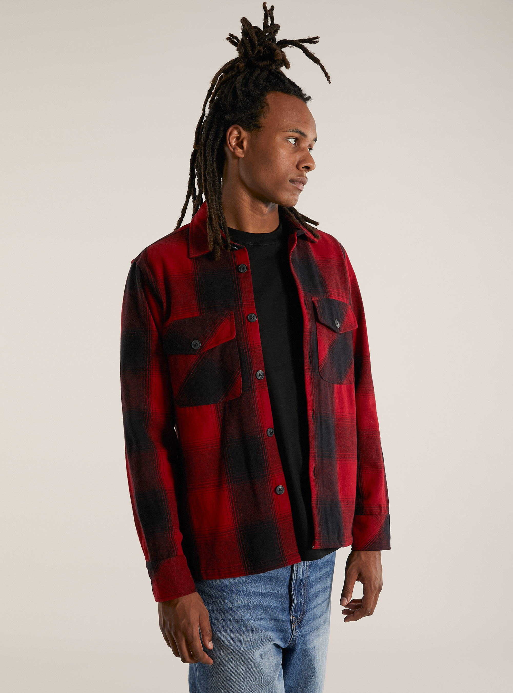 Giacca camicia a quadri, RD2 RED MEDIUM