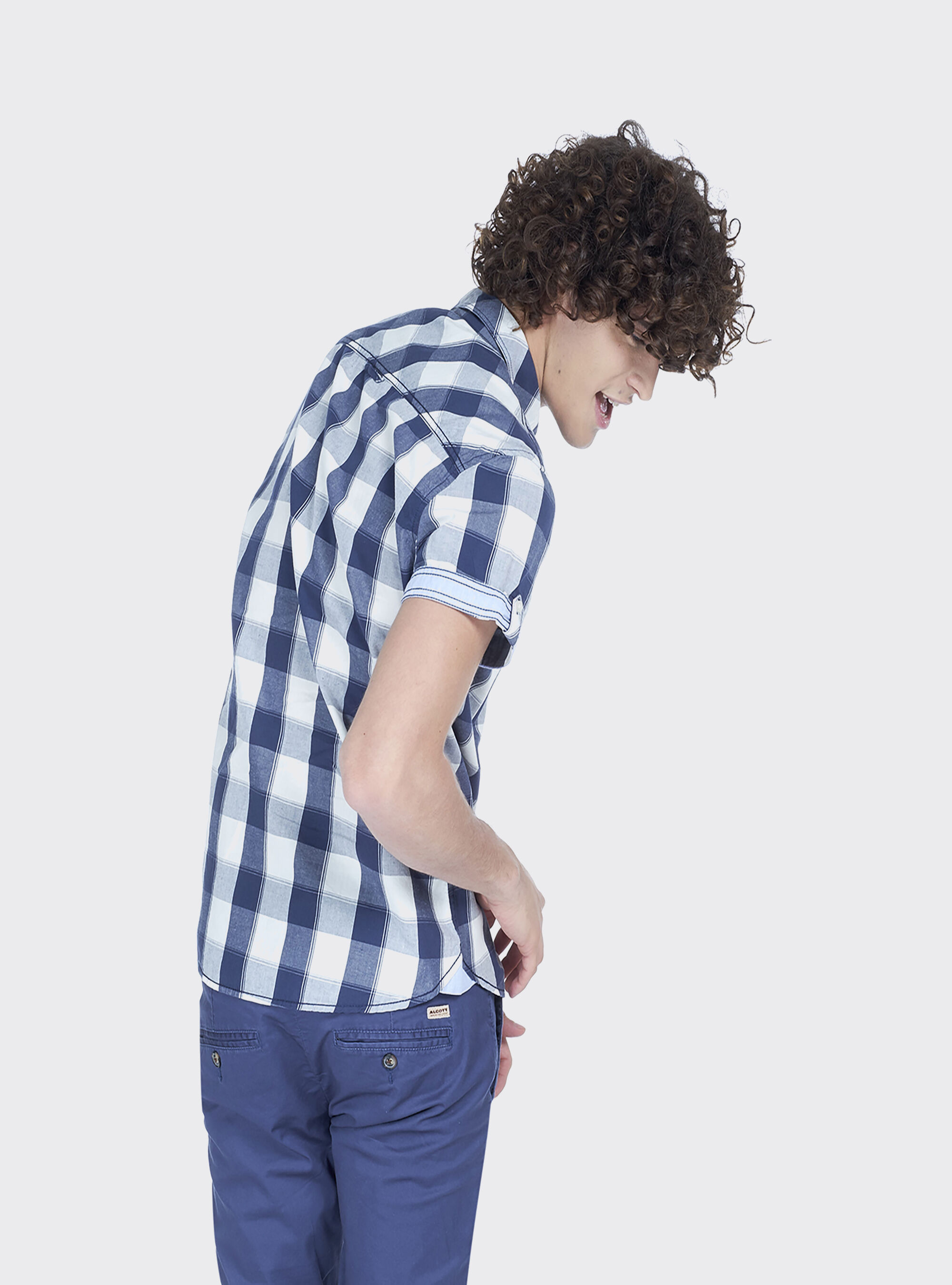 Chemise &agrave; carreaux manches courtes, C031 INK