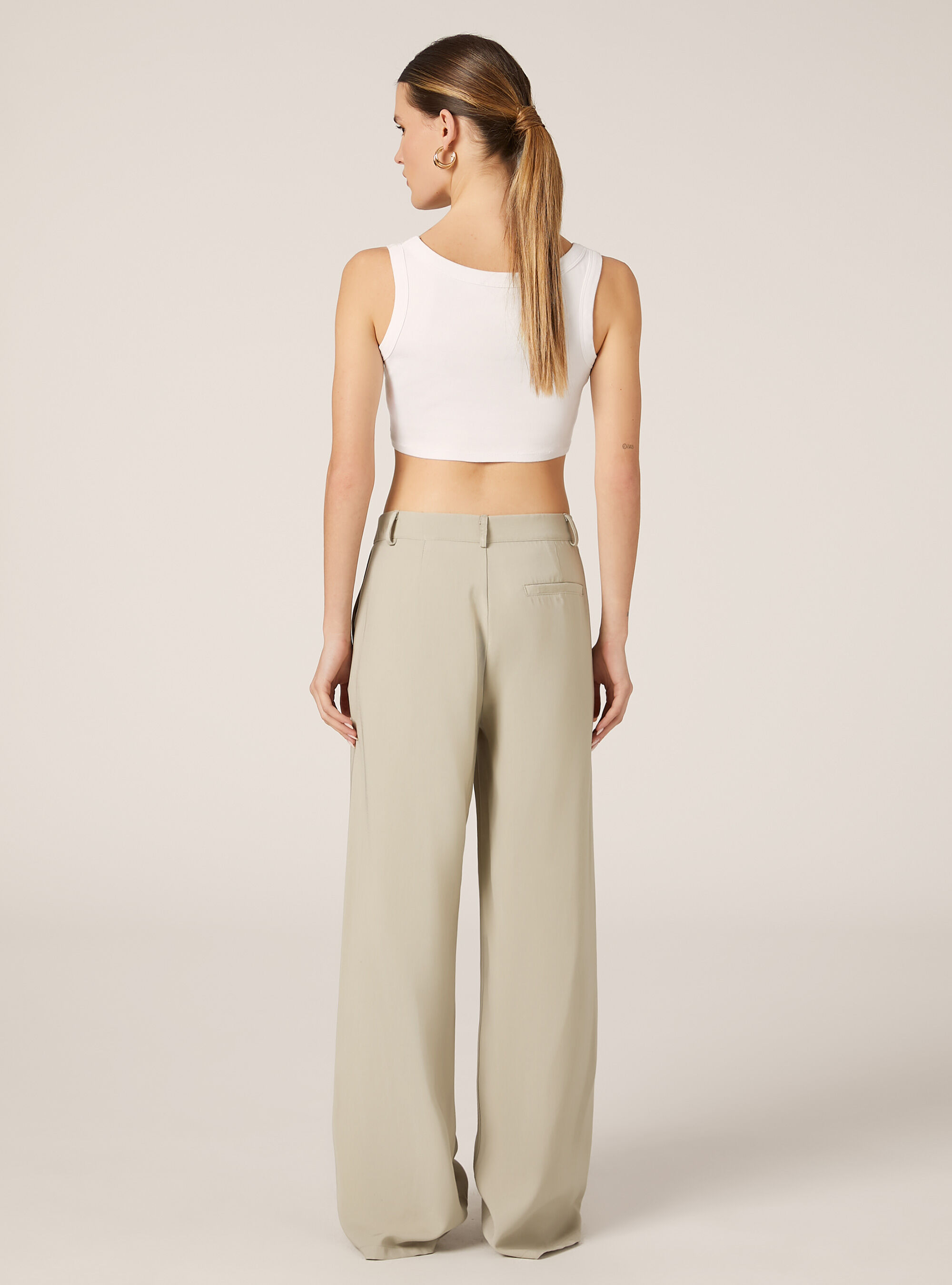 Pantalon large avec pence, BG2 BEIGE MEDIUM