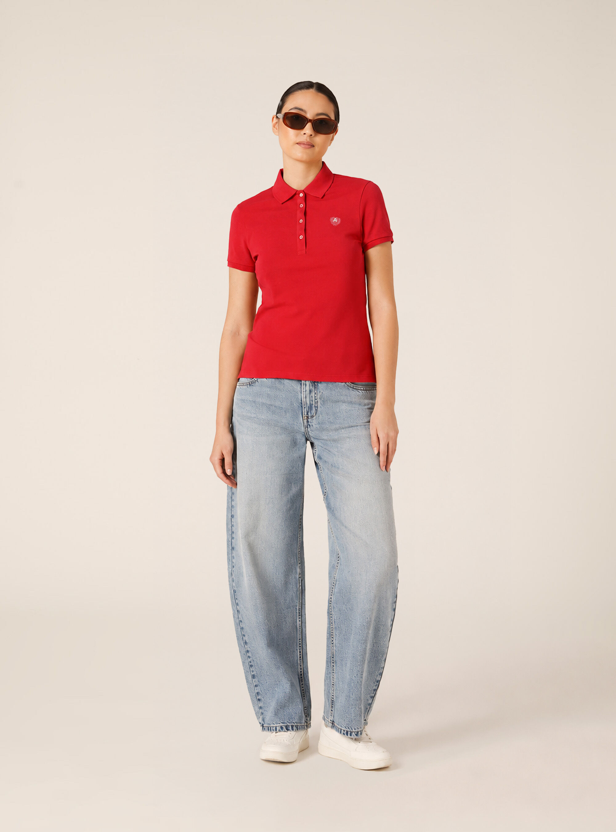 Polo en coton piqu&eacute; avec broderie