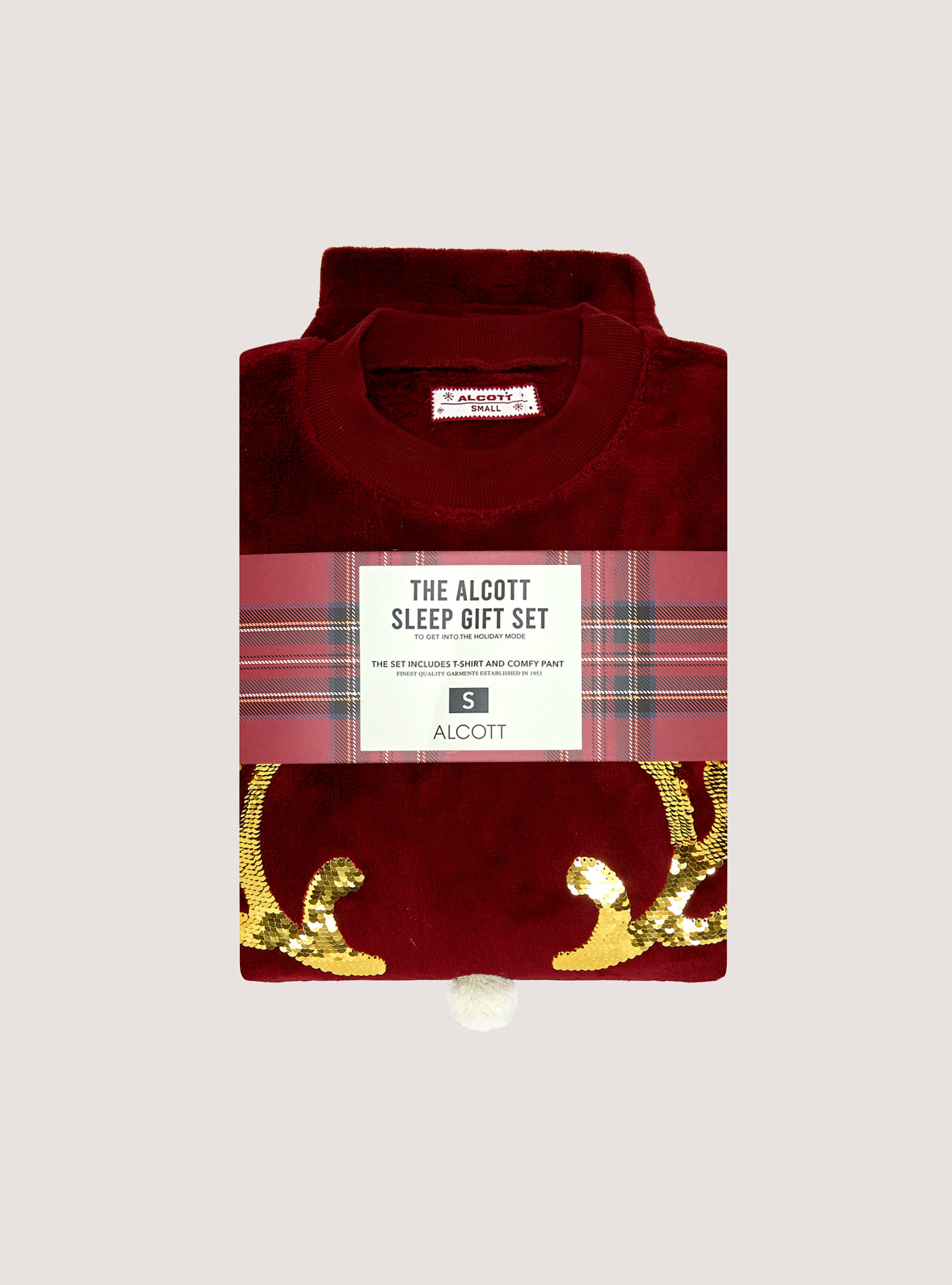 Pigiama Christmas Collection soft touch, BO2 BORDEAUX MEDIUM