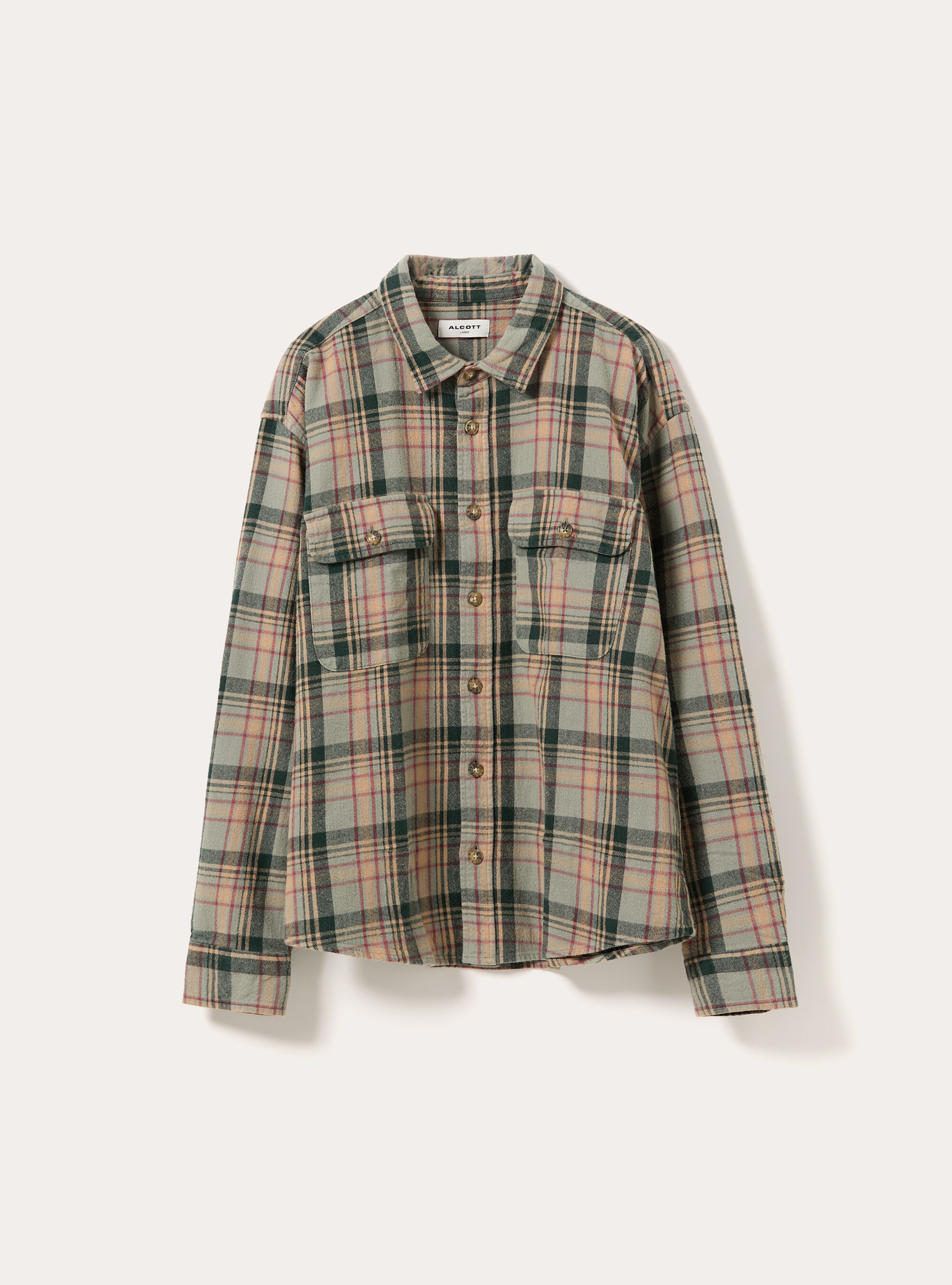 Camicia flanella quadri, GN1 GREEN DARK