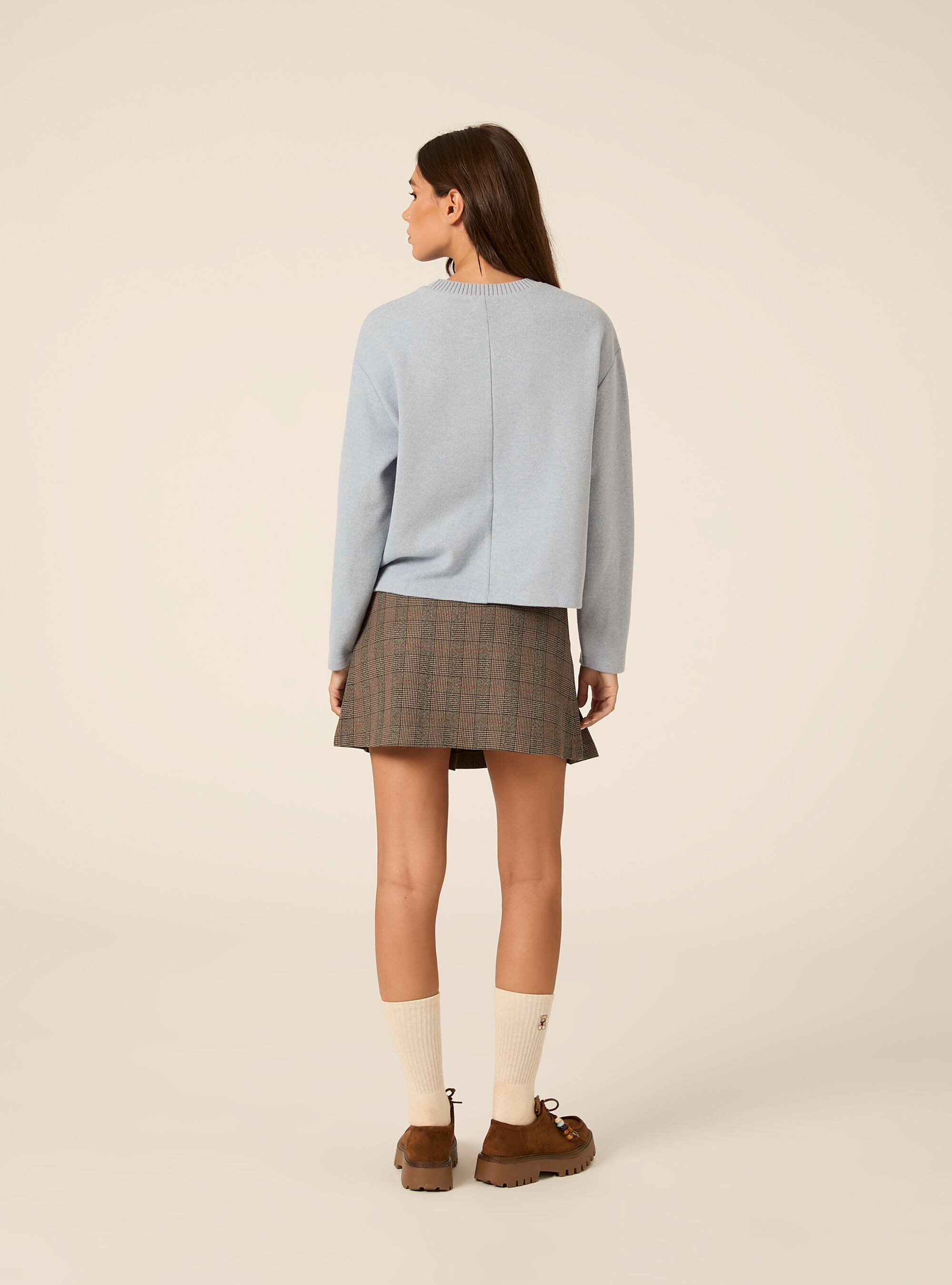 Maglia collo rotondo, MAZ2 AZURE MEL MEDIUM
