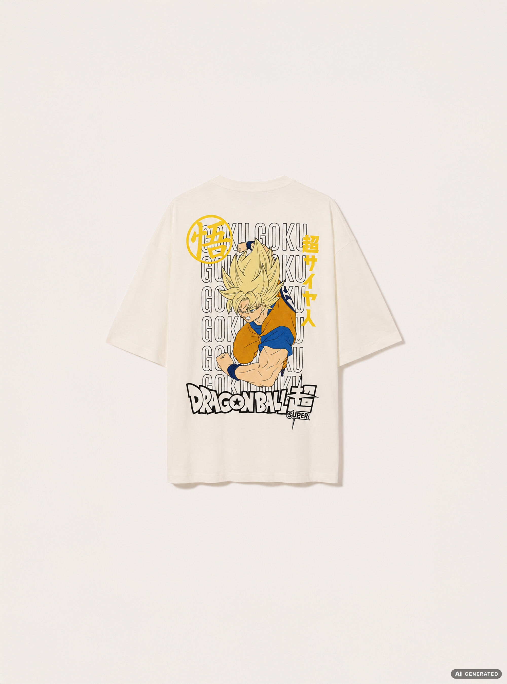 T-shirt dragonball z  boxy fit, WH3 WHITE