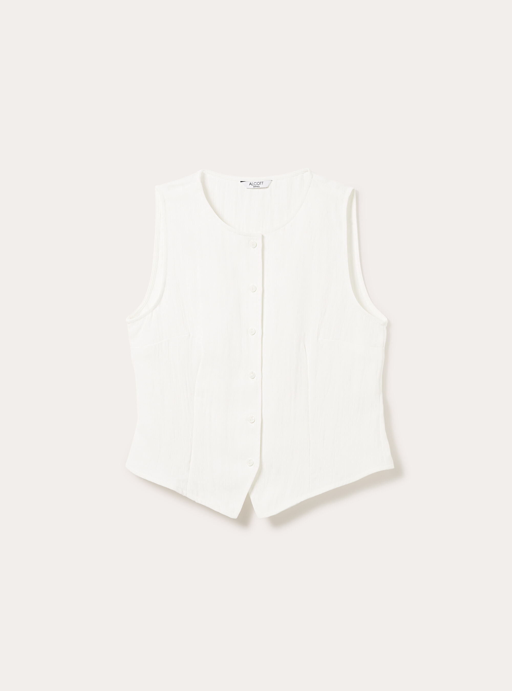 Chaleco de sastrer&iacute;a con textura, WH3 WHITE