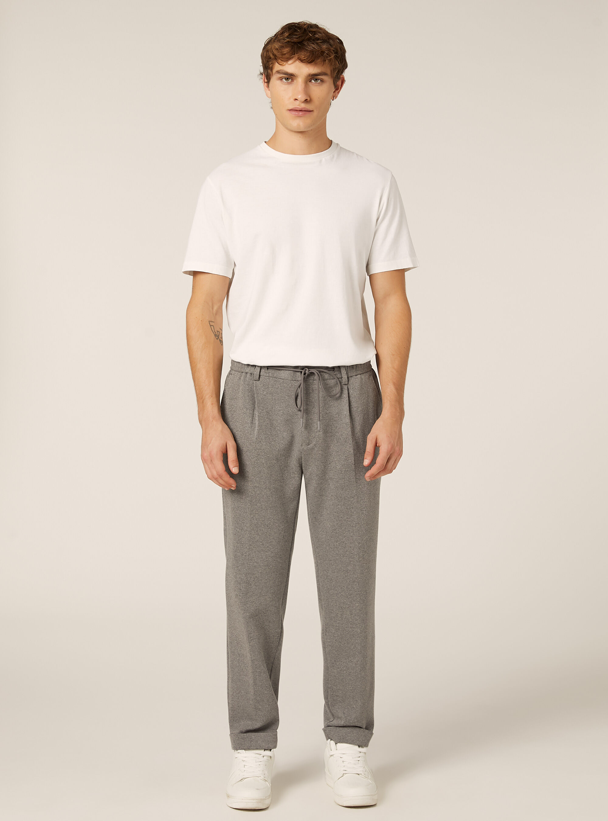 Jersey jogger pants, MGY1 GREY MEL DARK