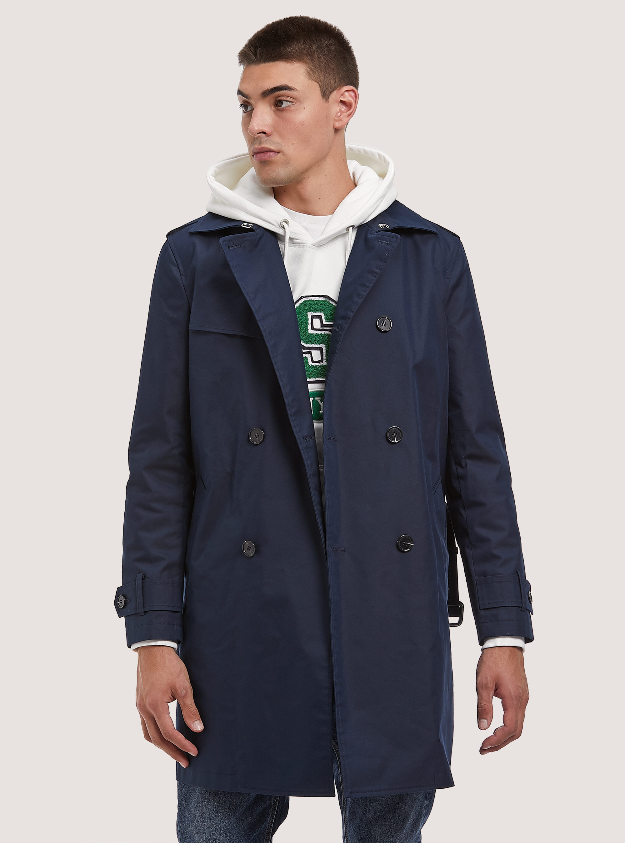 Men's water repellent trench coat store