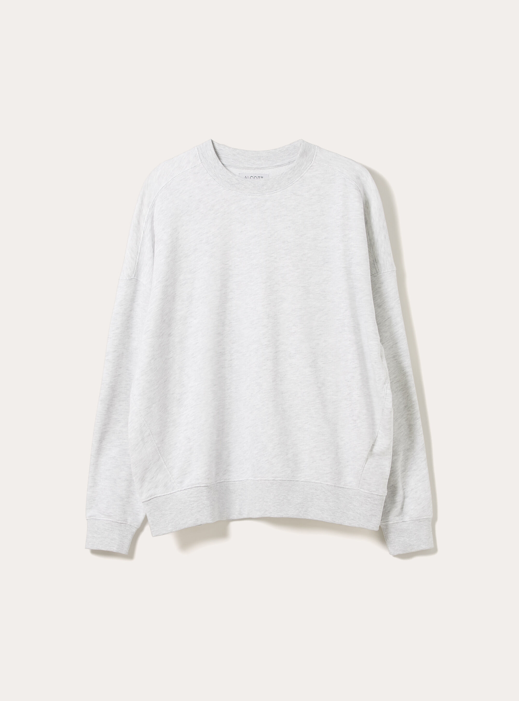 Sweat-shirt basique en coton, MGY3 GREY MEL LIGHT