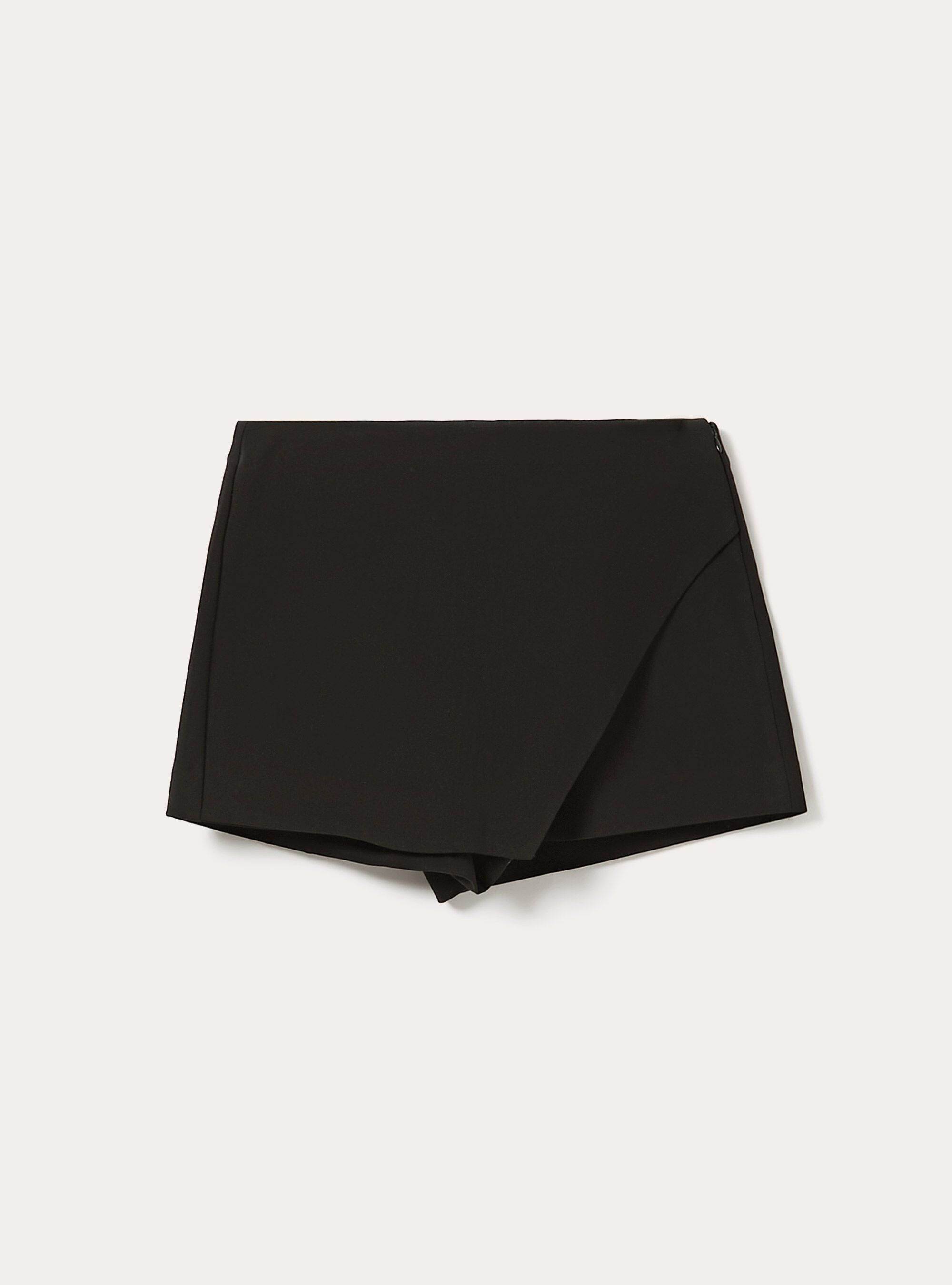 Jupe &agrave; coupe asym&eacute;trique, BK1 BLACK