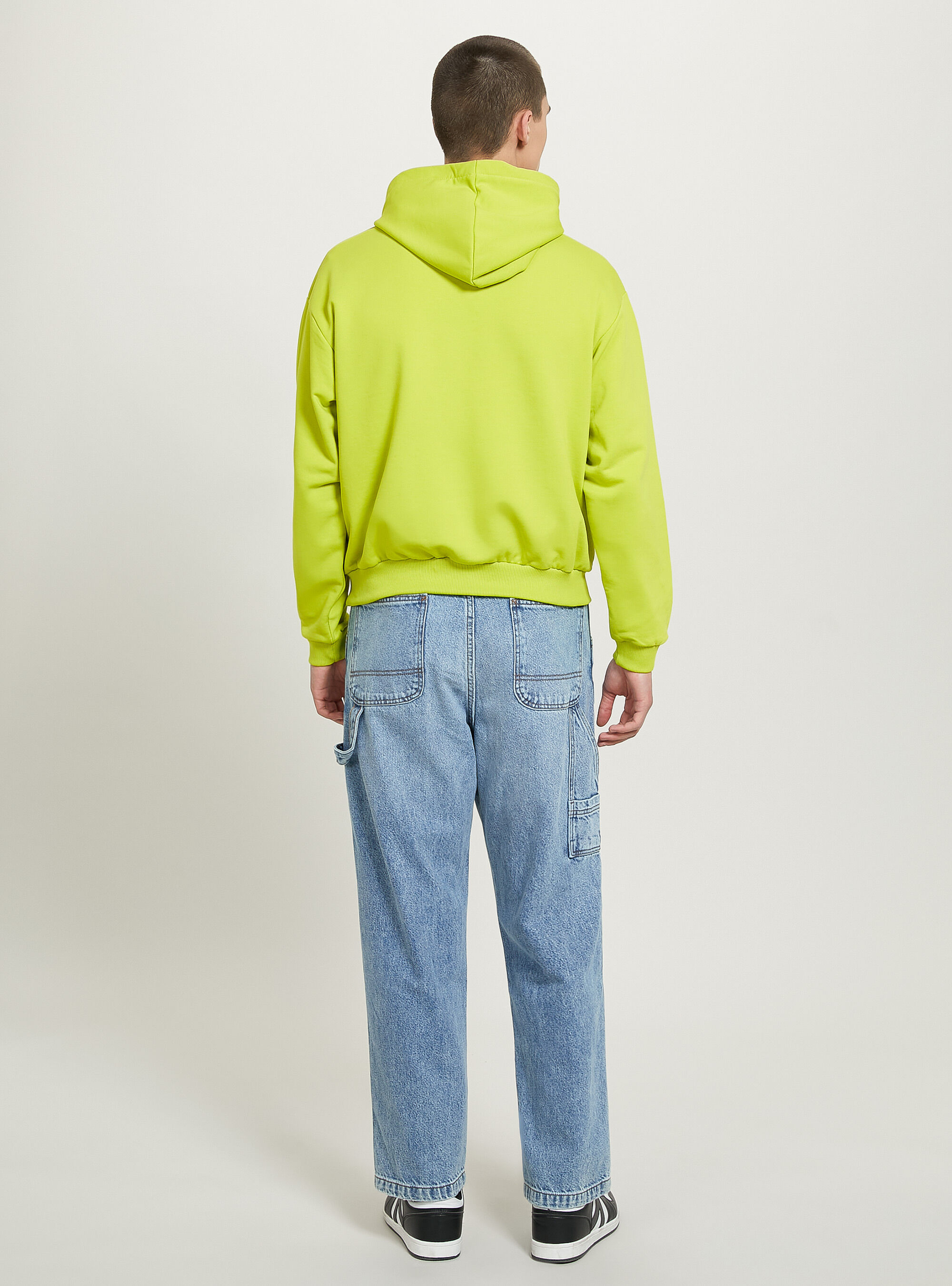 Felpa boxy fit con cappuccio, LI3 LIME LIGHT