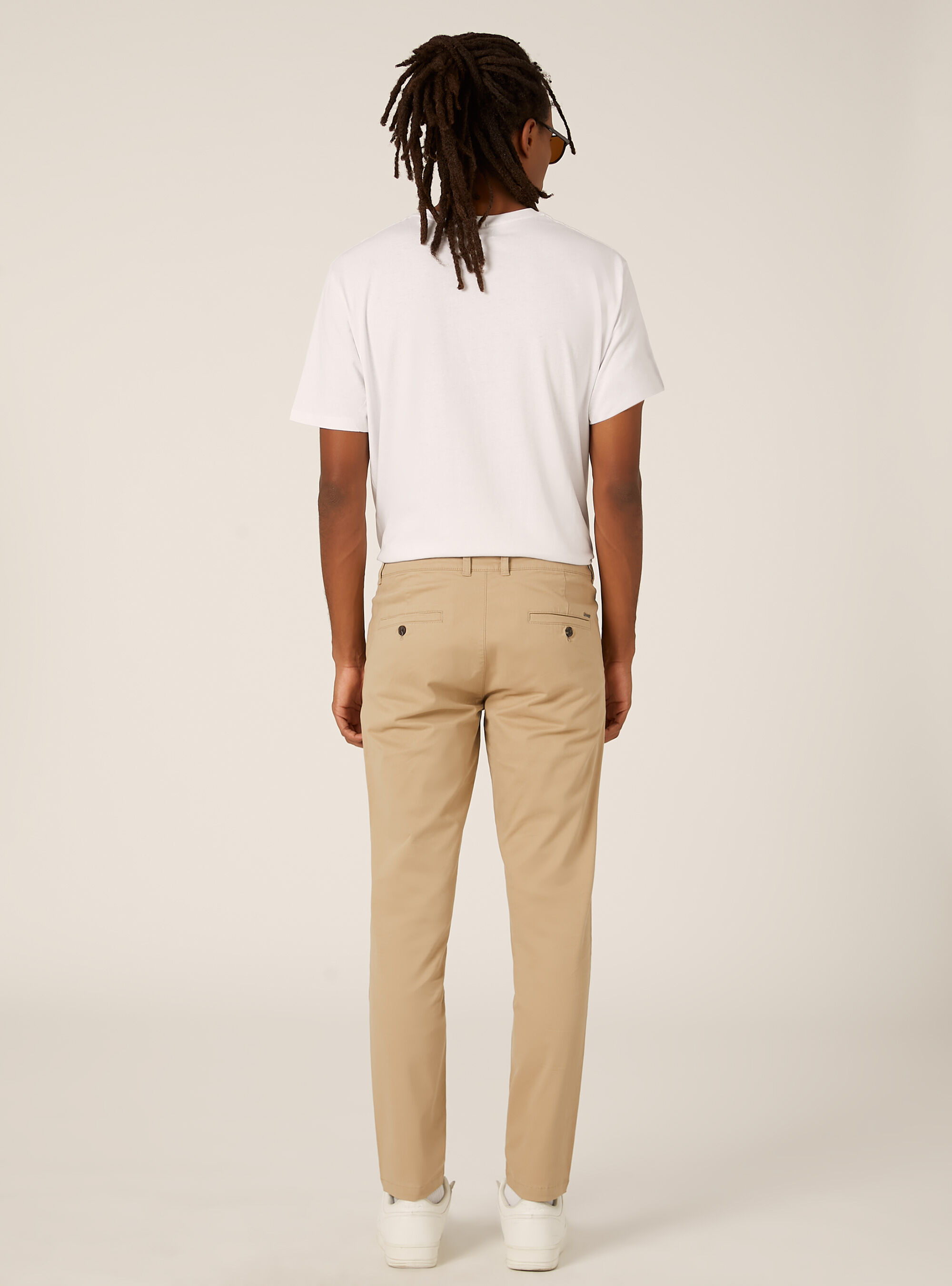 Skinny Fit Chino-Hose aus Stretch-Twill, TB2 TOBACCO MEDIUM