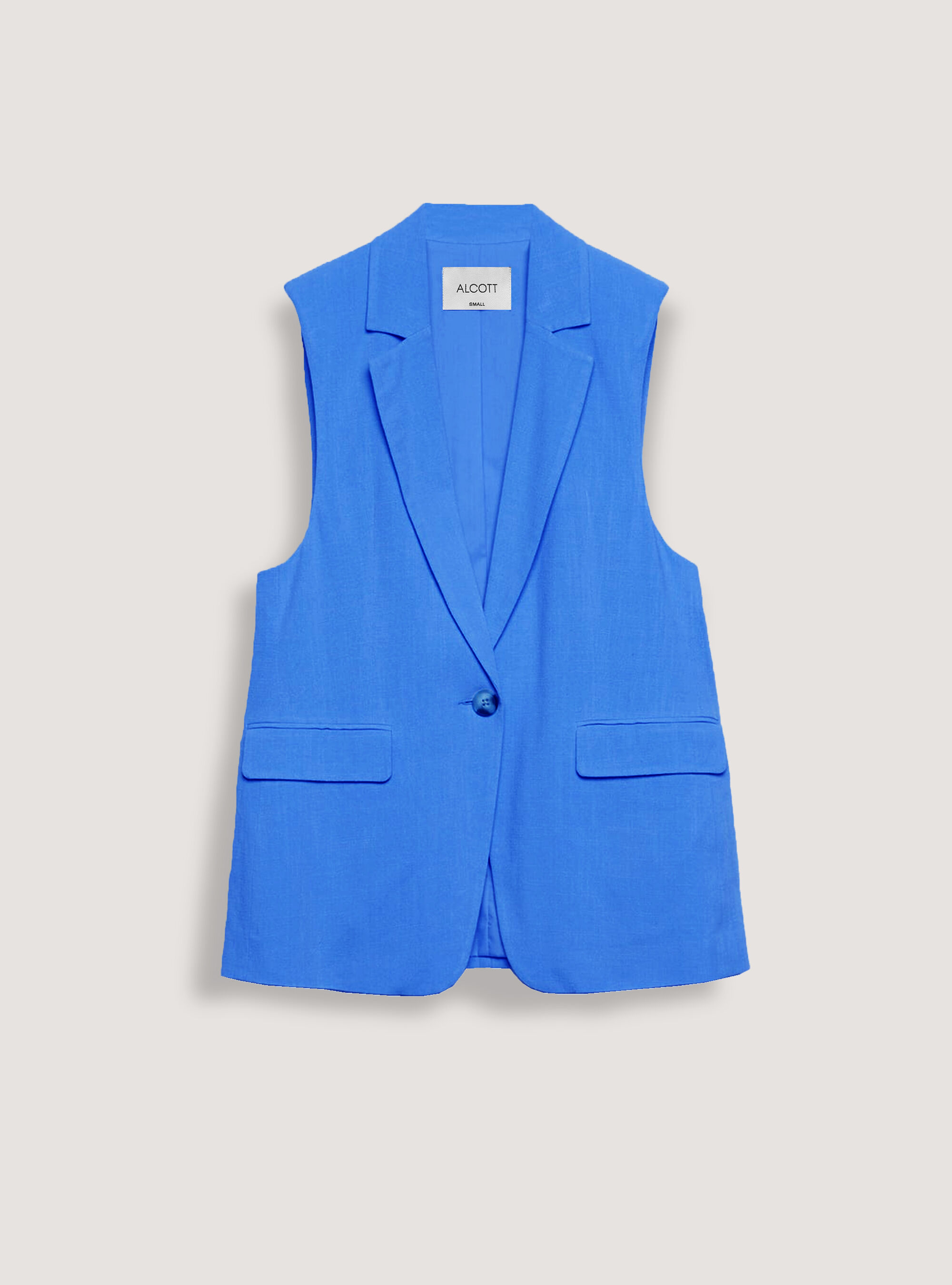 Vest with lapels and pockets, RY2 ROYALE MEDIUM
