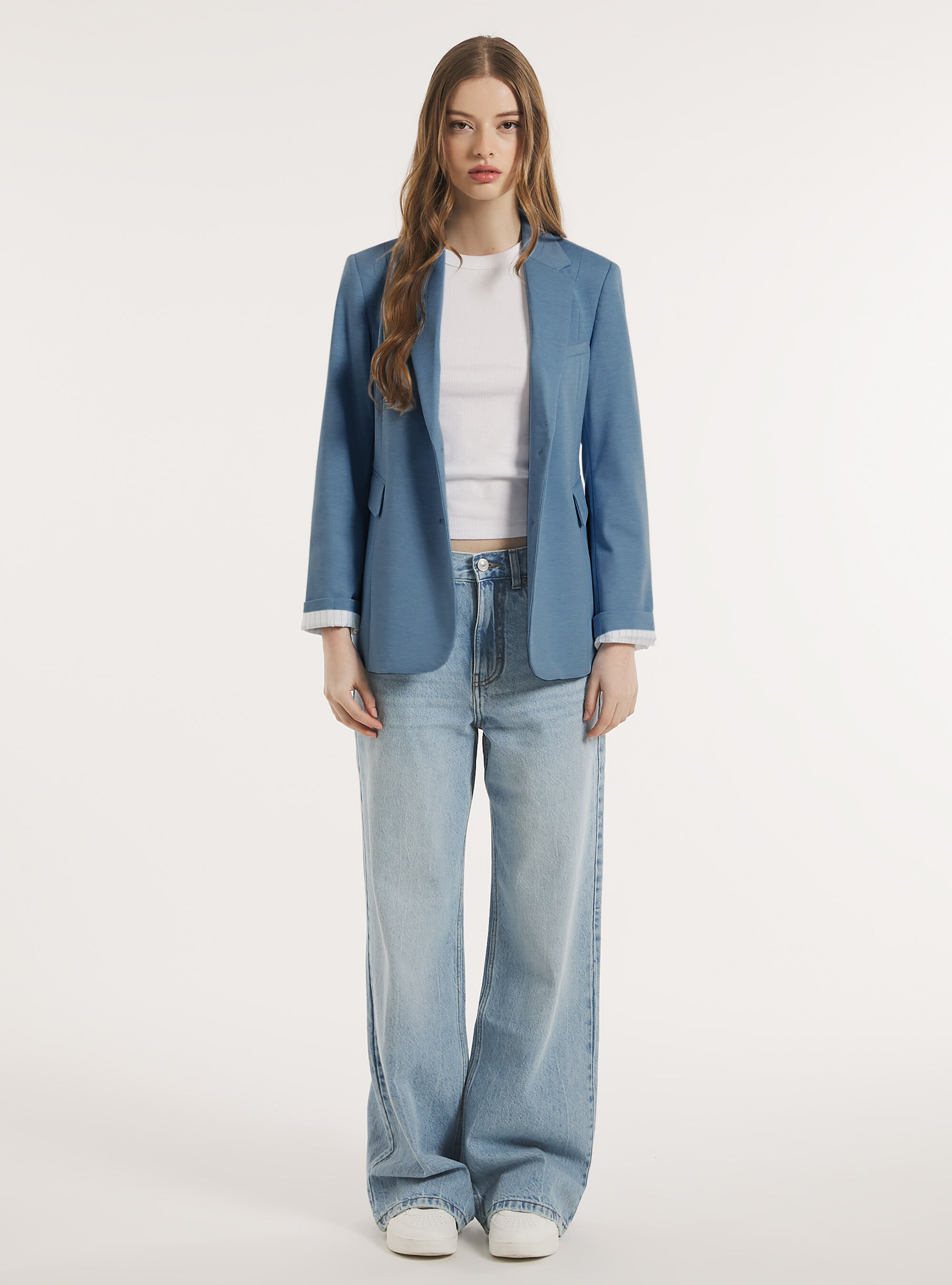 Jersey blazer, AZ2 AZURE MEDIUM