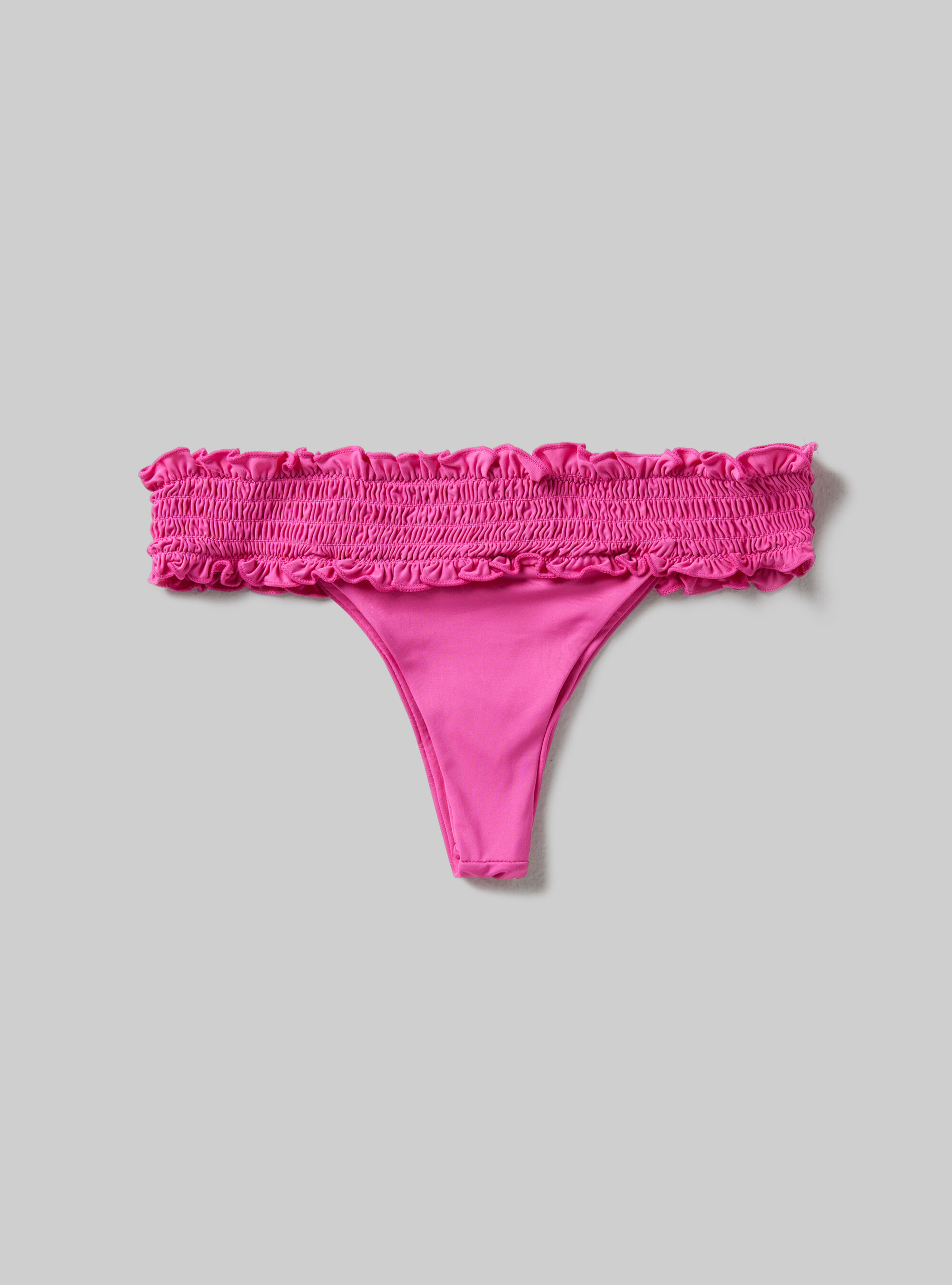 Slip bikini a fascia con texture, FX2 FUXIA MEDIUM