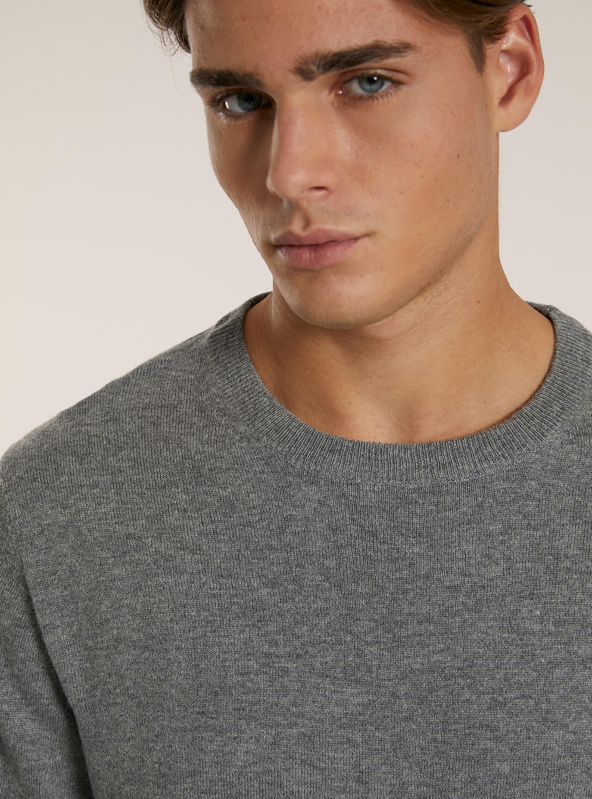 Cashmere-blend pullover, MGY1 GREY MEL DARK