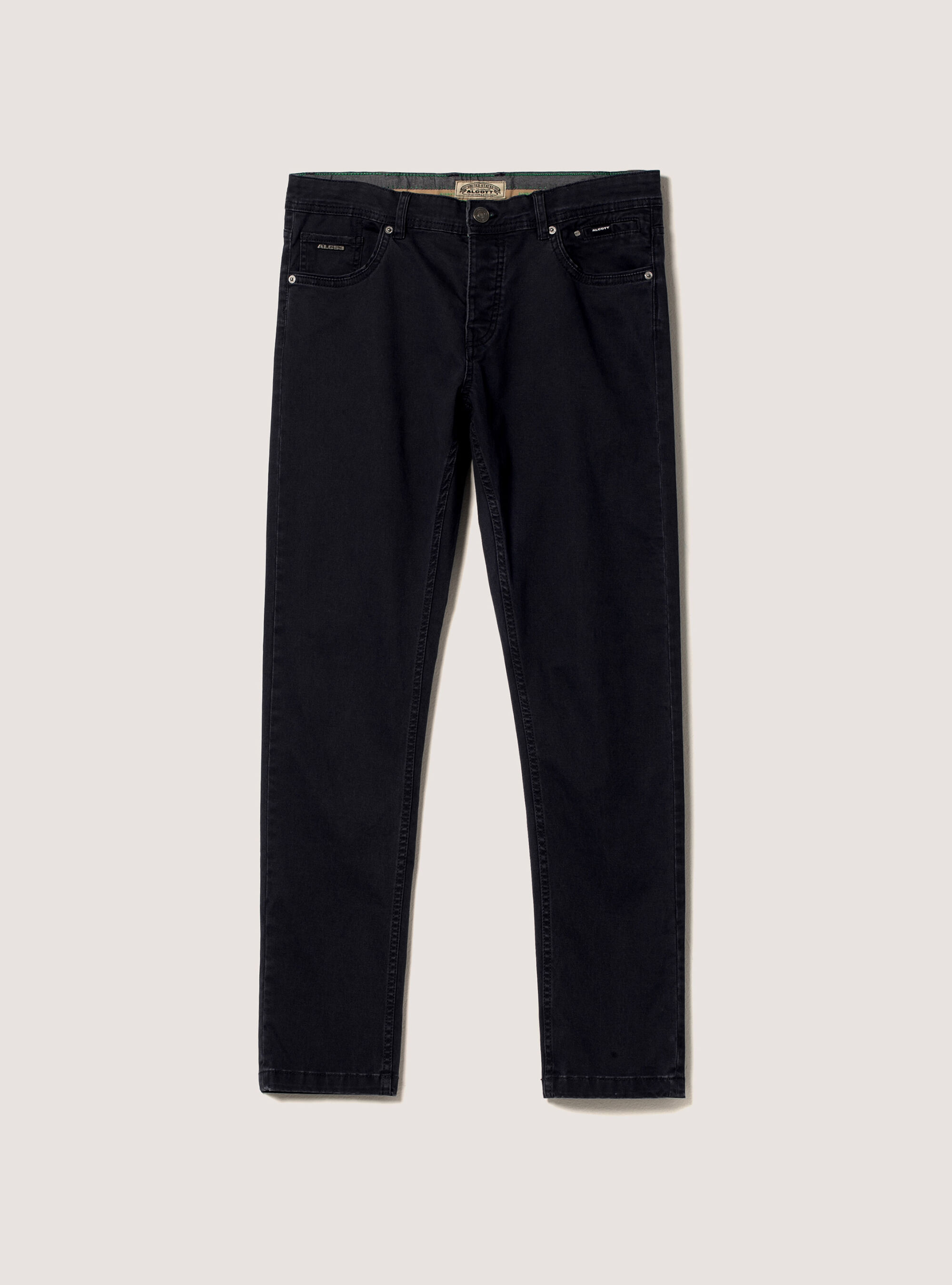Recycled cotton skinny fit trousers, NA2 NAVY MEDIUM