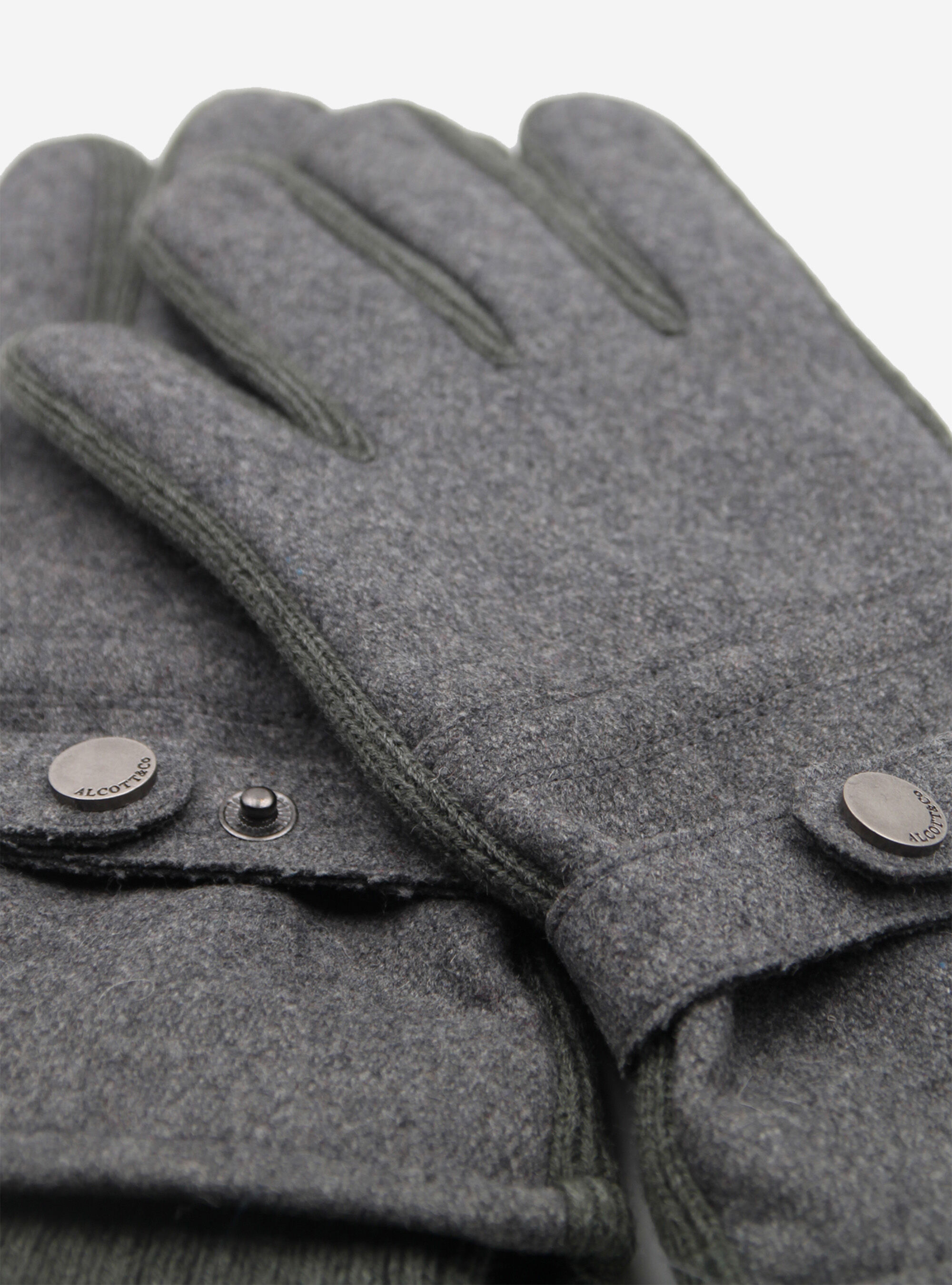 WOOL MIXED GLOVES, GREY
