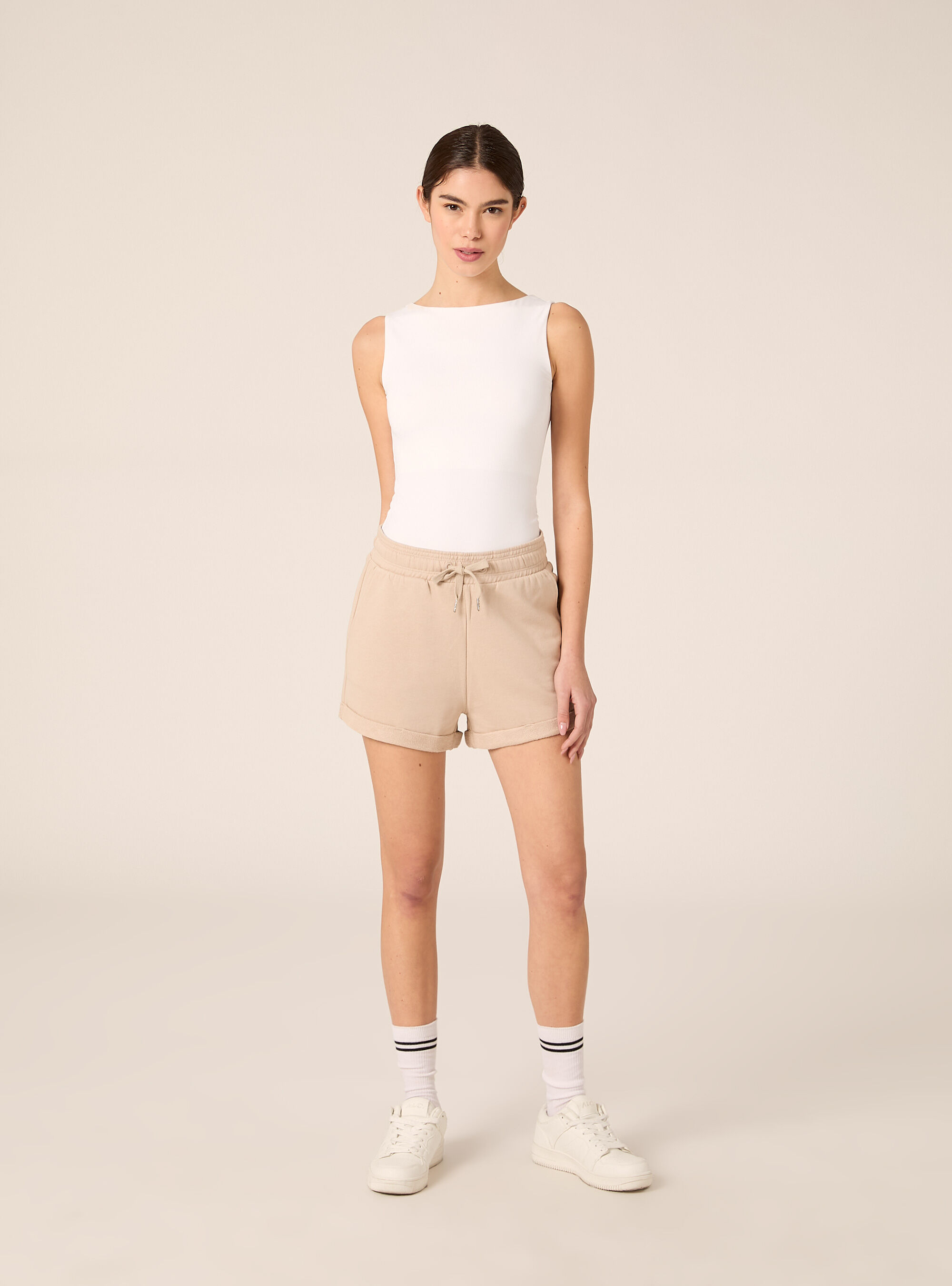 Shorts basic in felpa