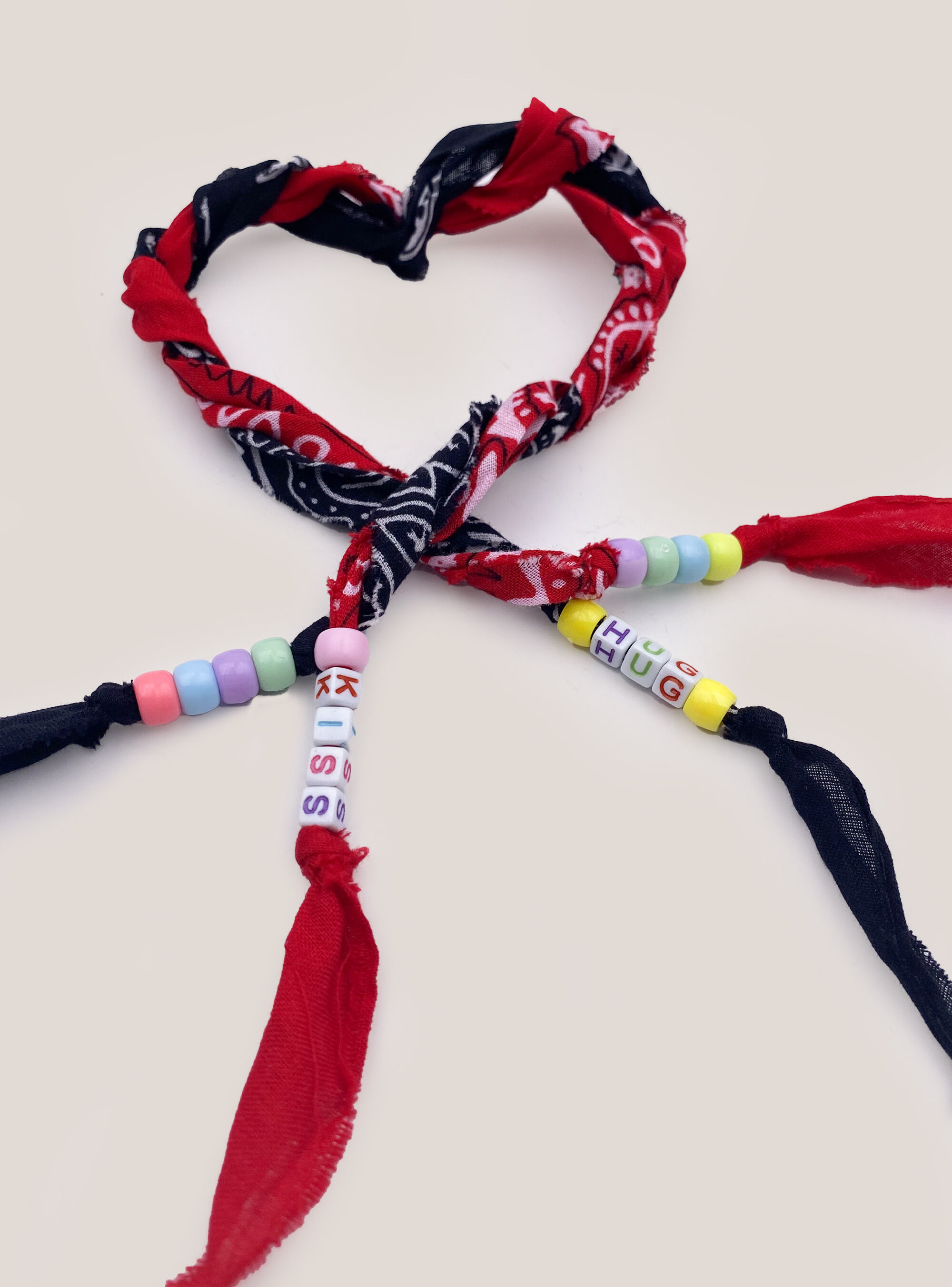 Paisley print collar, RED