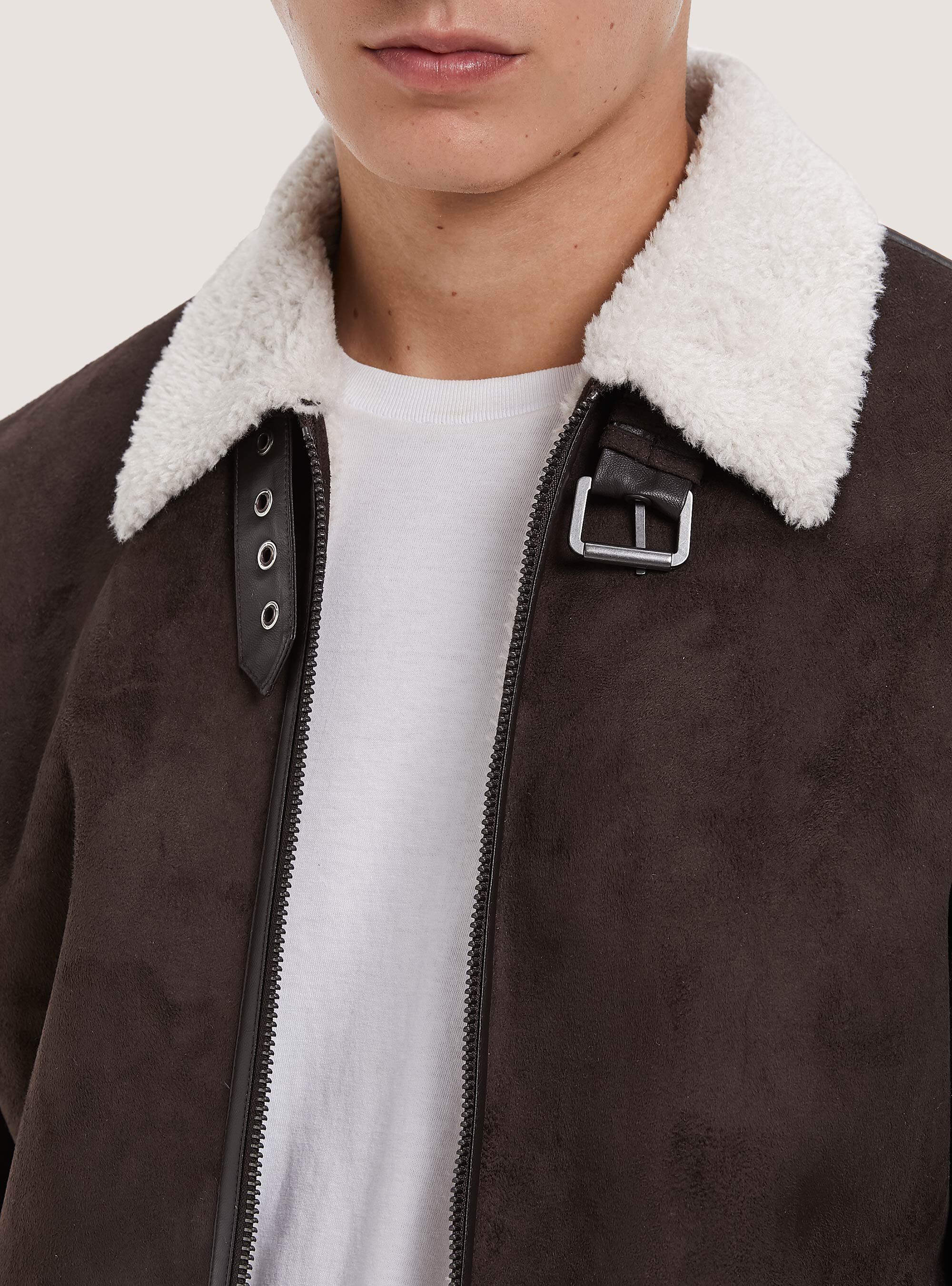 Giubbotto effetto suede con collo agnellato Alcott catalog alcott storefront Uomo