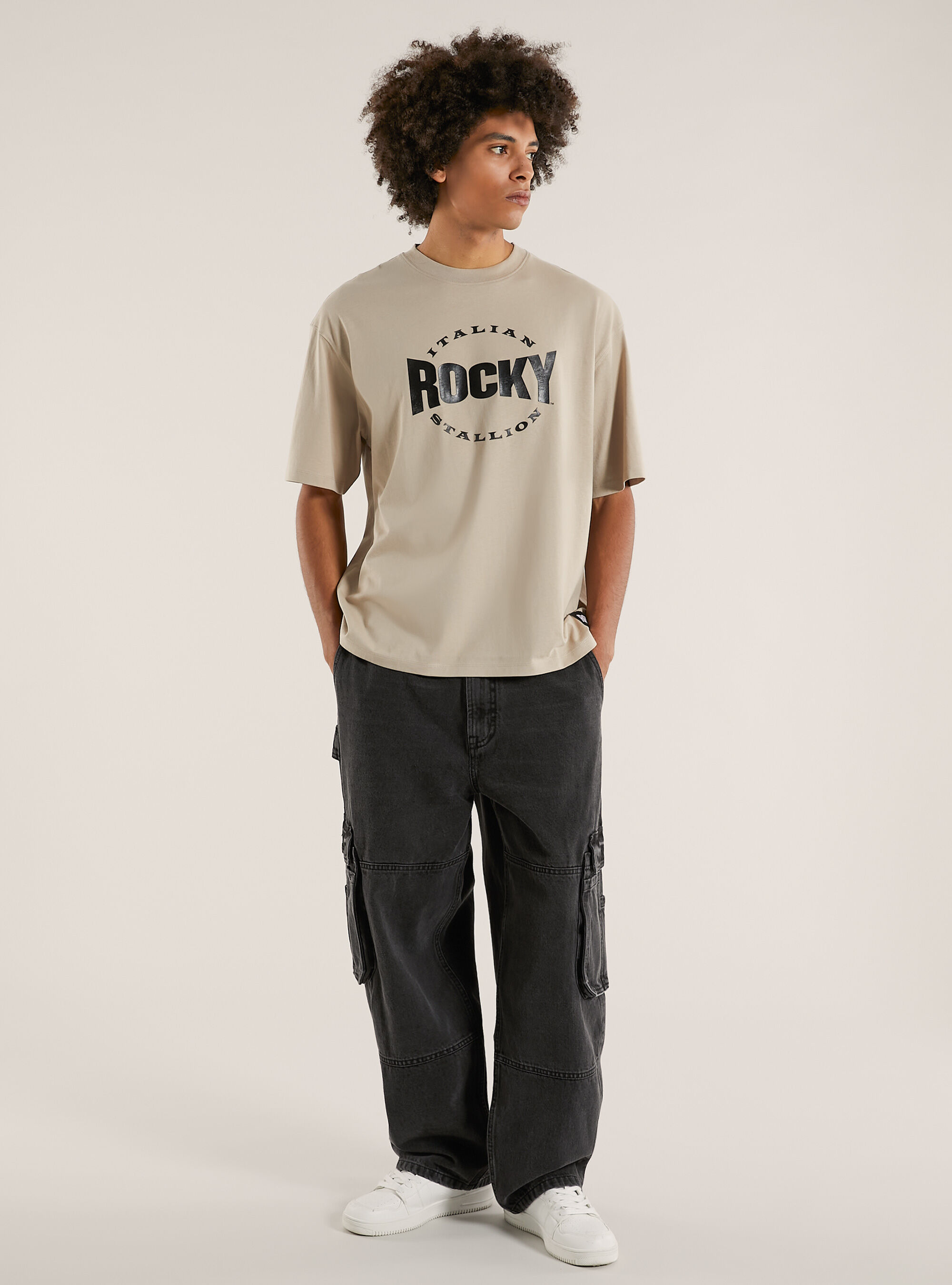 Rocky Balboa / Alcott boxy fit t-shirt, BG2 BEIGE MEDIUM