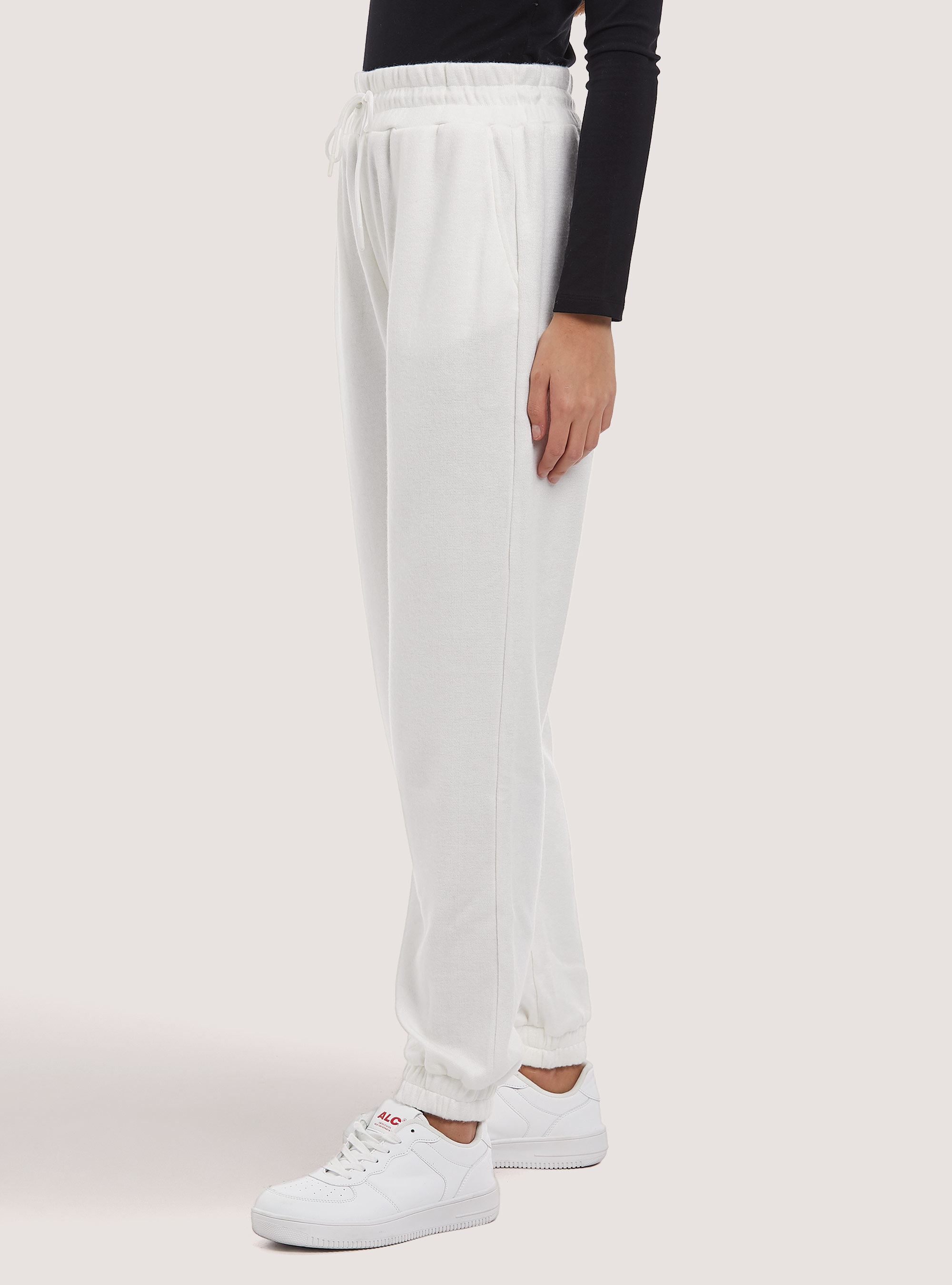 Soft touch jogger trousers, C0020 OFF WHITE