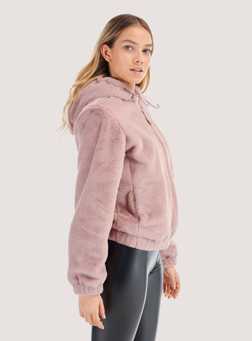 Giubbotto bomber in eco pelliccia, PK2 PINK MEDIUM