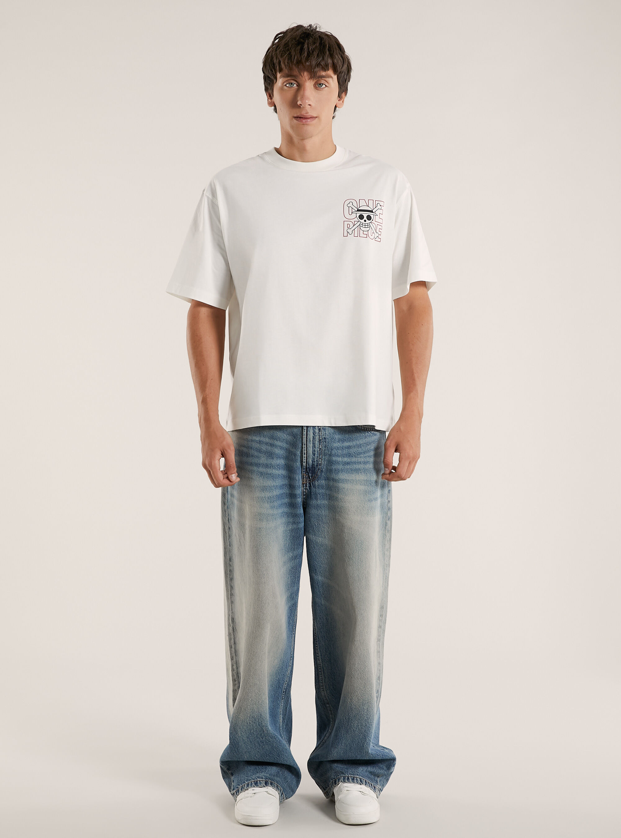 Camiseta boxy fit One Piece / Alcott, WH2 WHITE