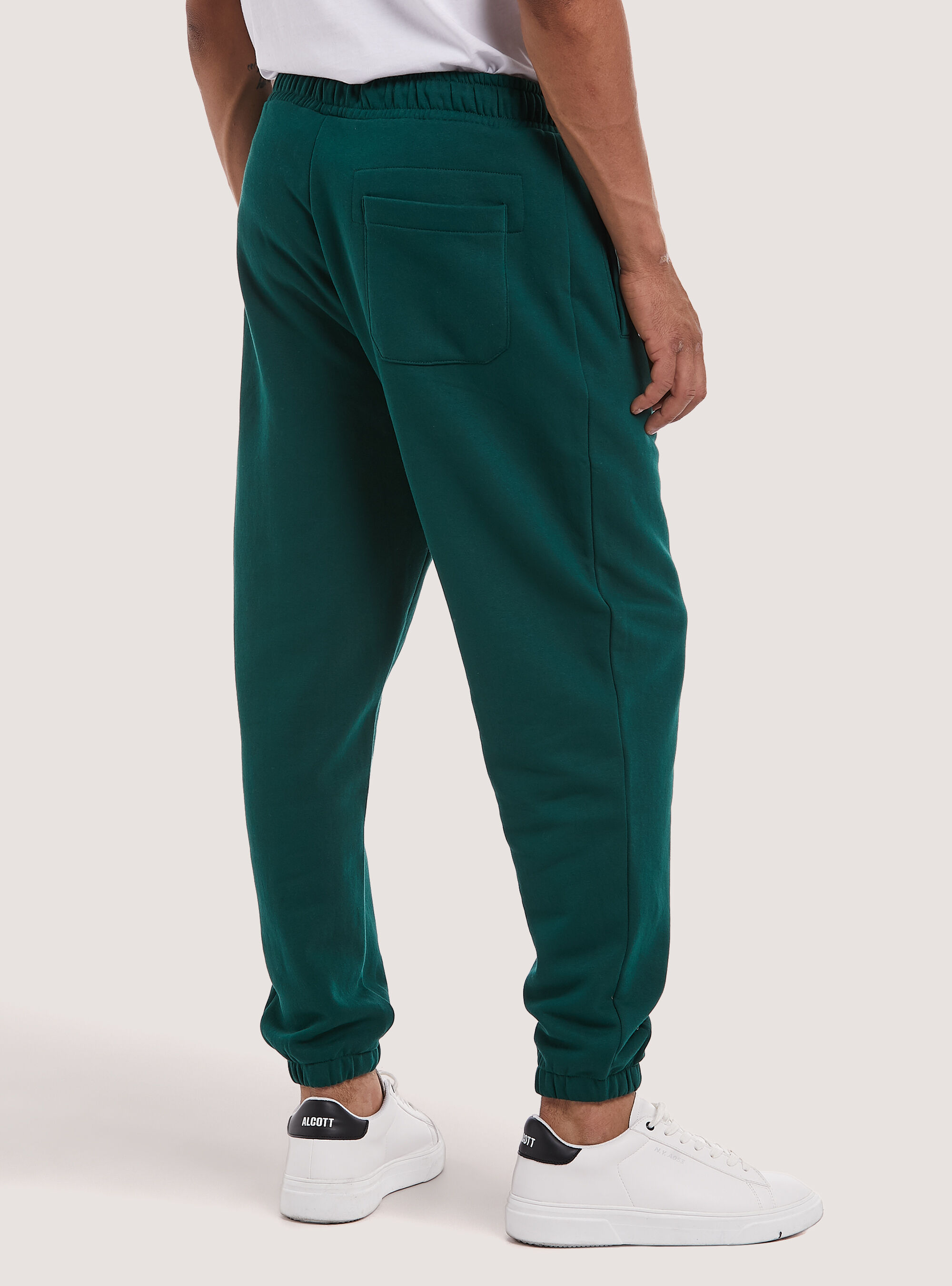 Plush jogger trousers, GN1 GREEN DARK