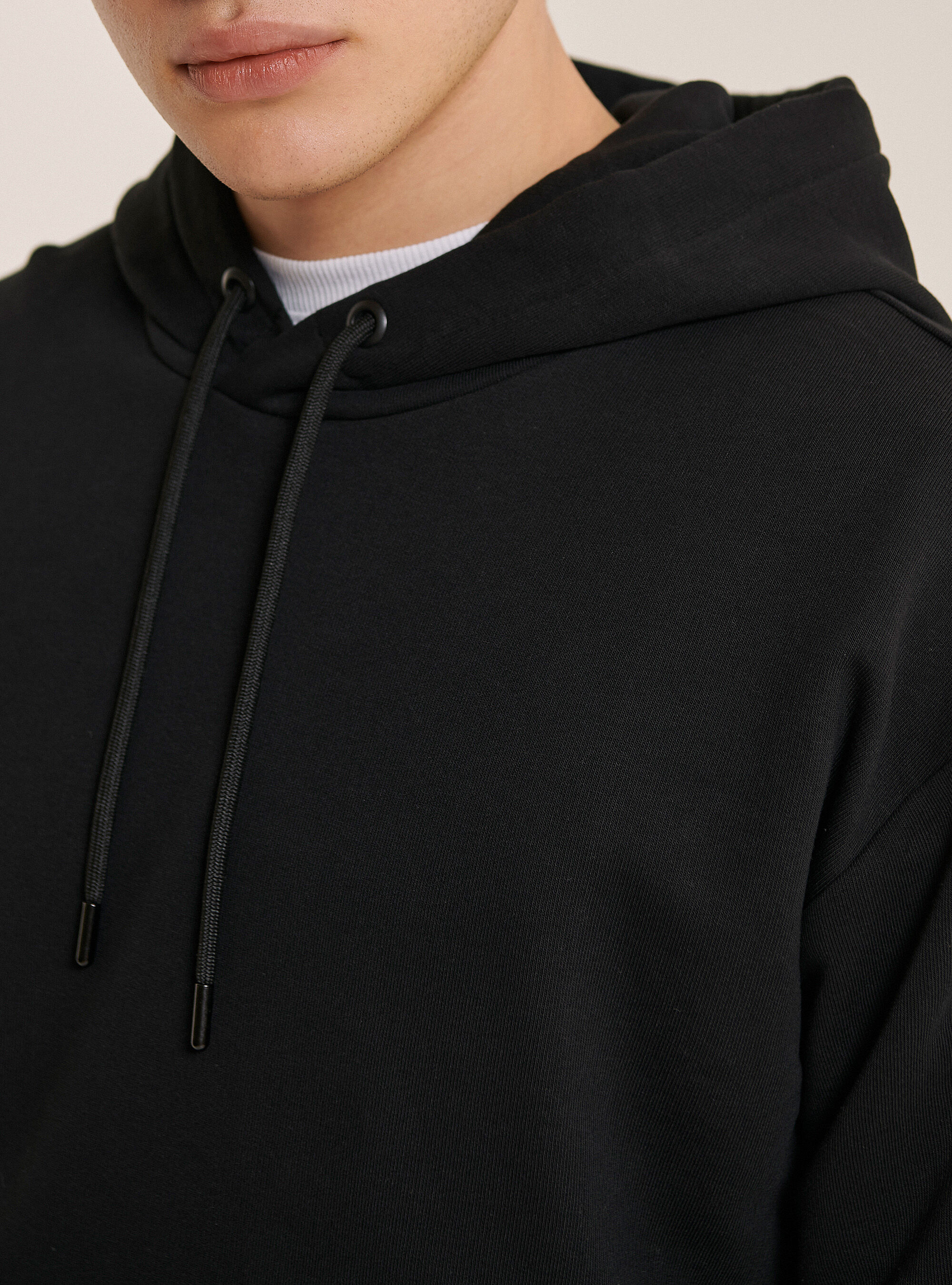 Sweat-shirt oversize avec capuche, C101 BLACK