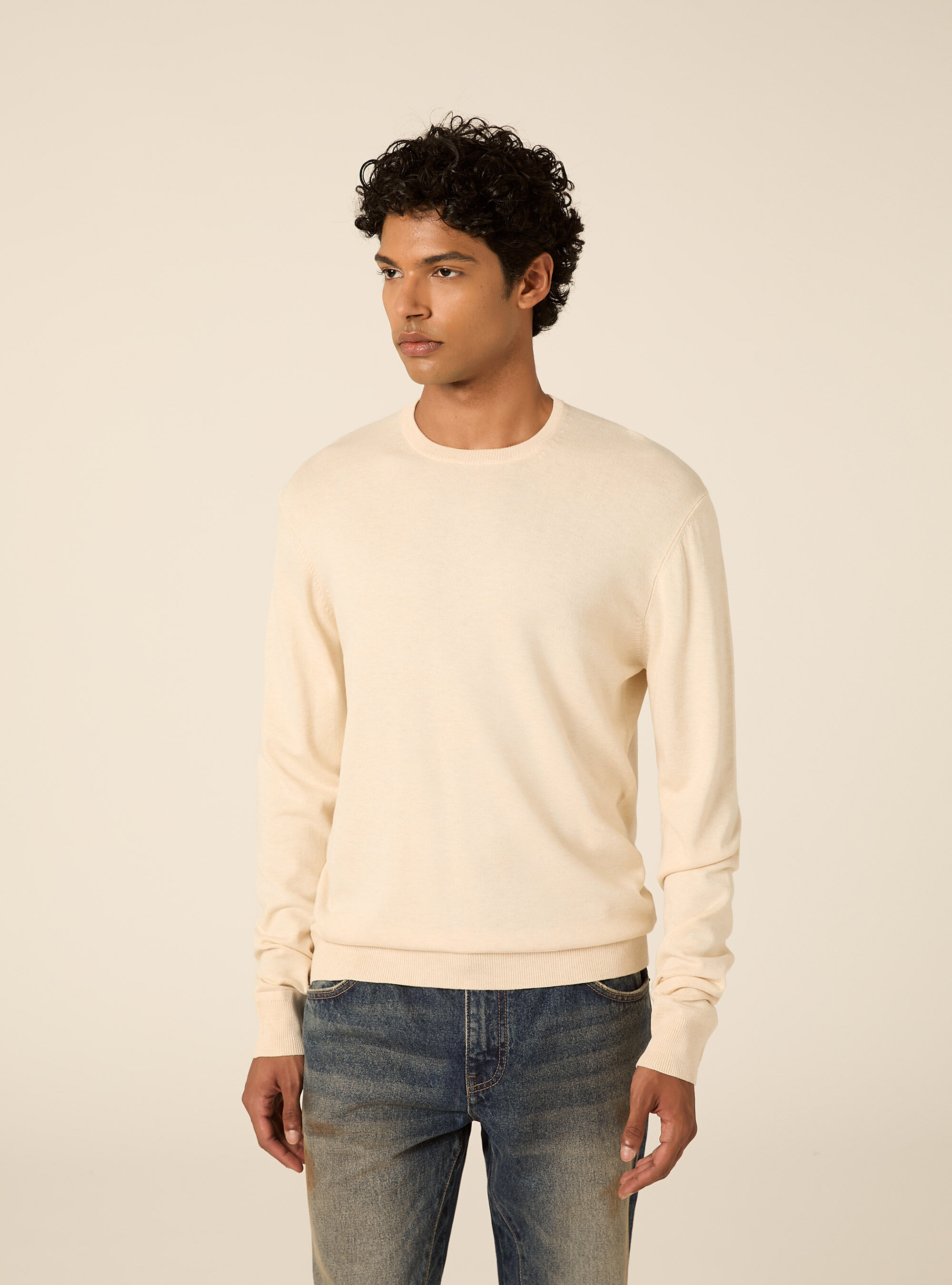 Pullover girocollo in viscosa