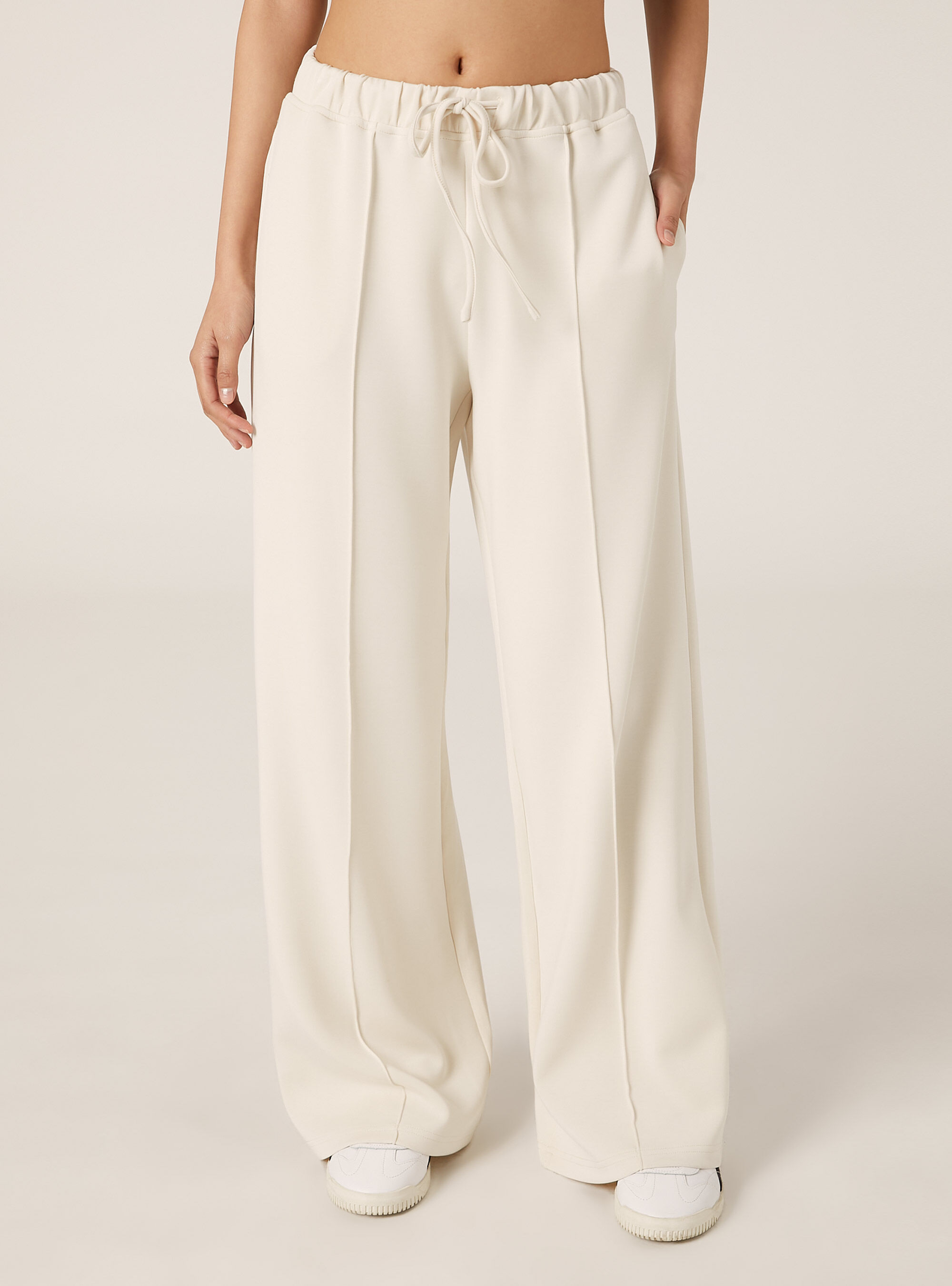 Wide leg soft touch jogger | Alcott | Women's Trousers