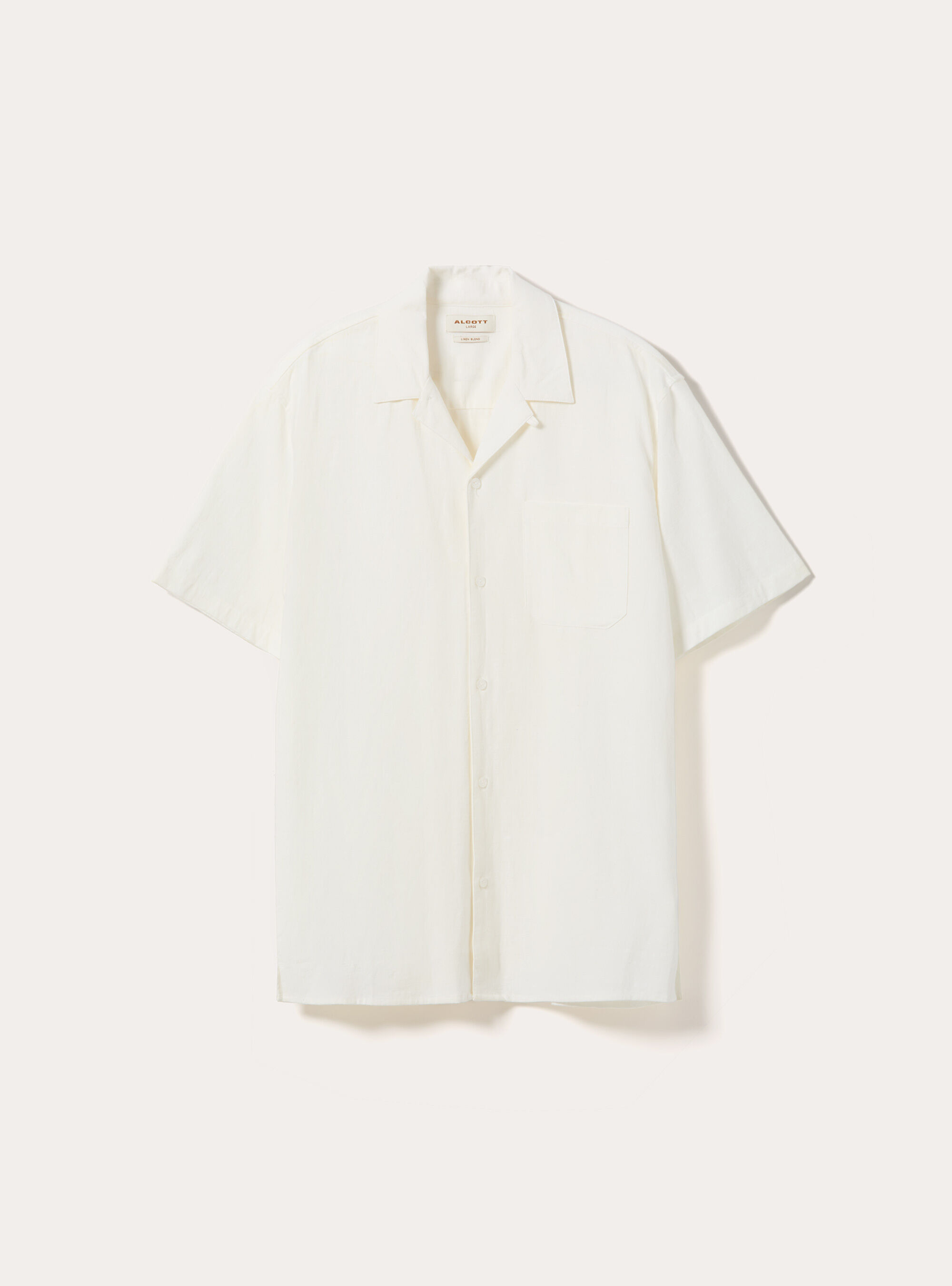 Camicia in misto lino, WH1 OFF WHITE