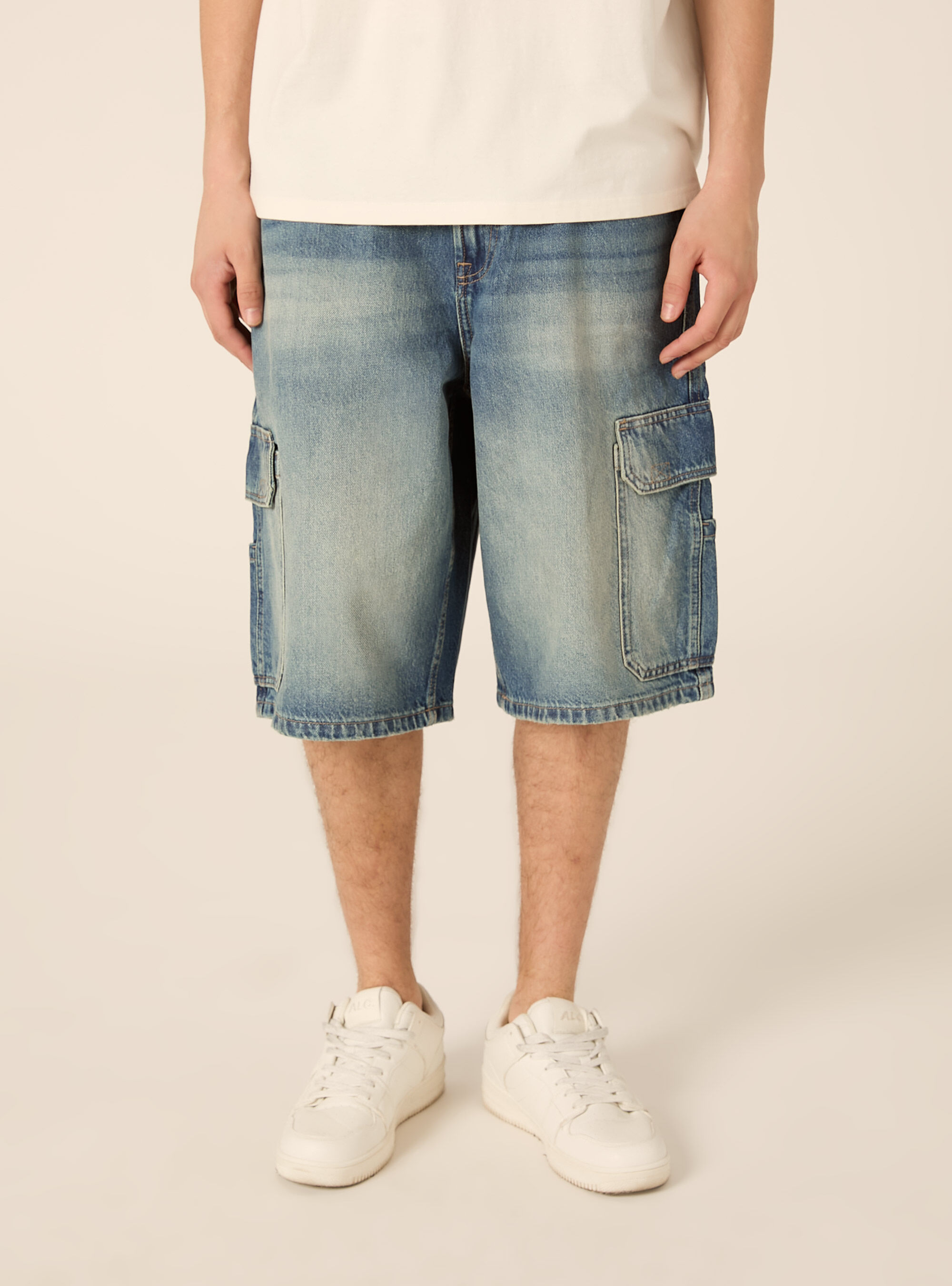 Bermuda baggy cargo indenim