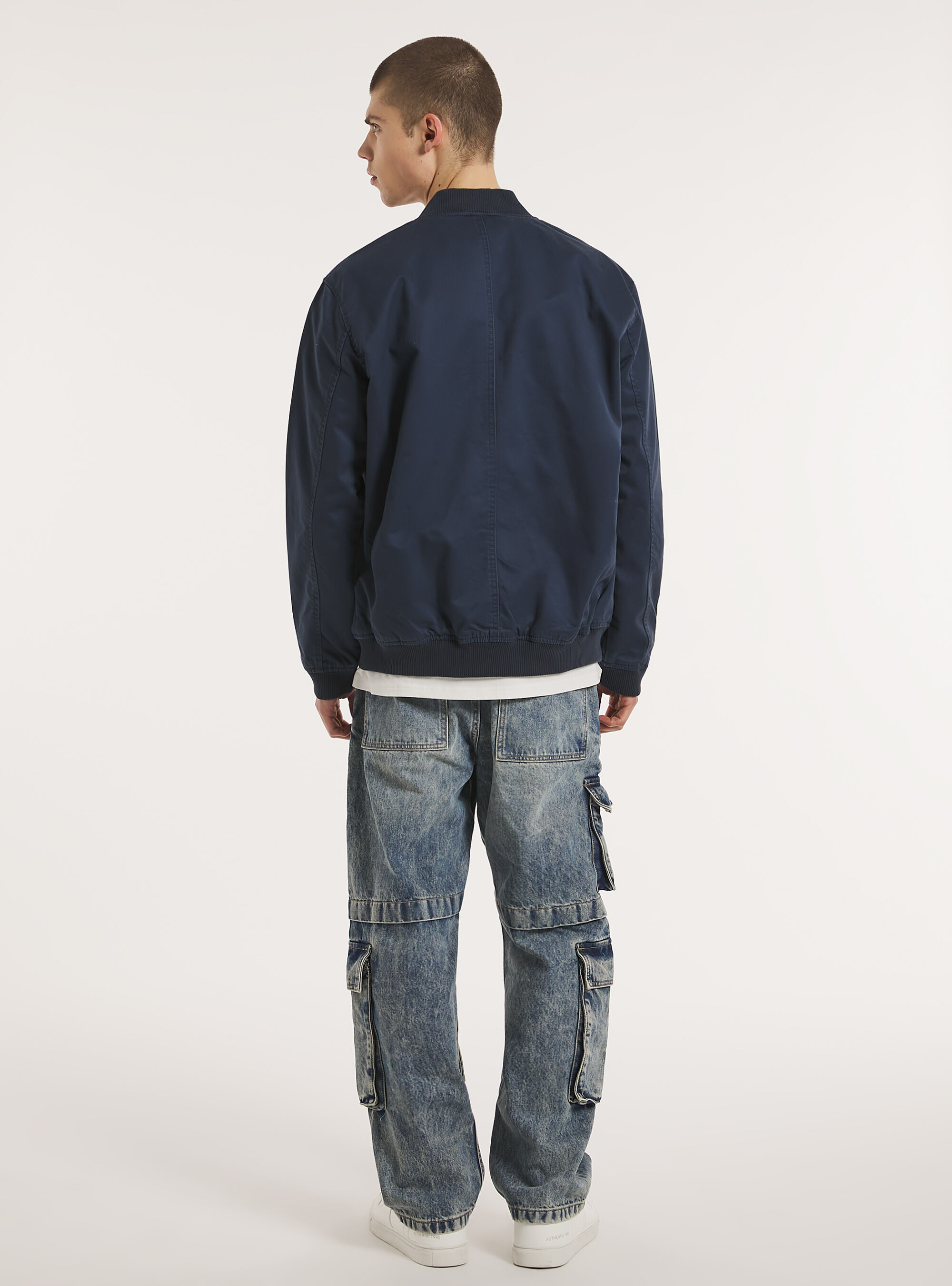 Cazadora bomber de algod&oacute;n, NA2 NAVY MEDIUM