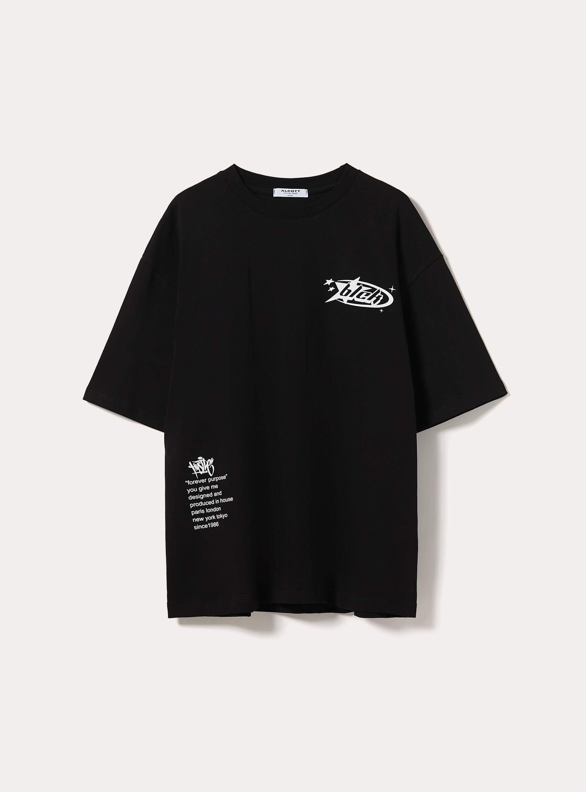 Six Seven Print T-Shirt, BK1 BLACK