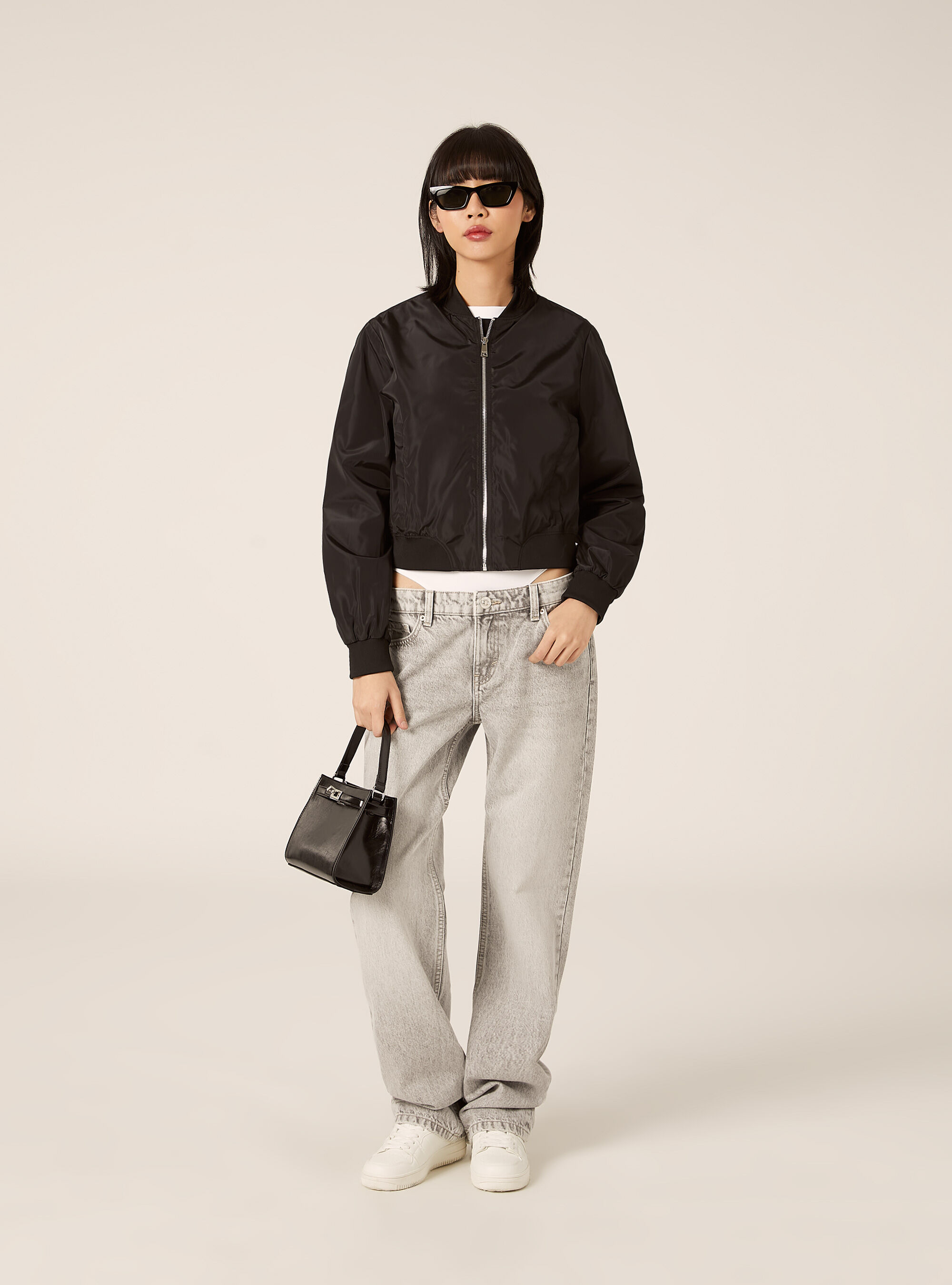 Bomber boxy fit brillante